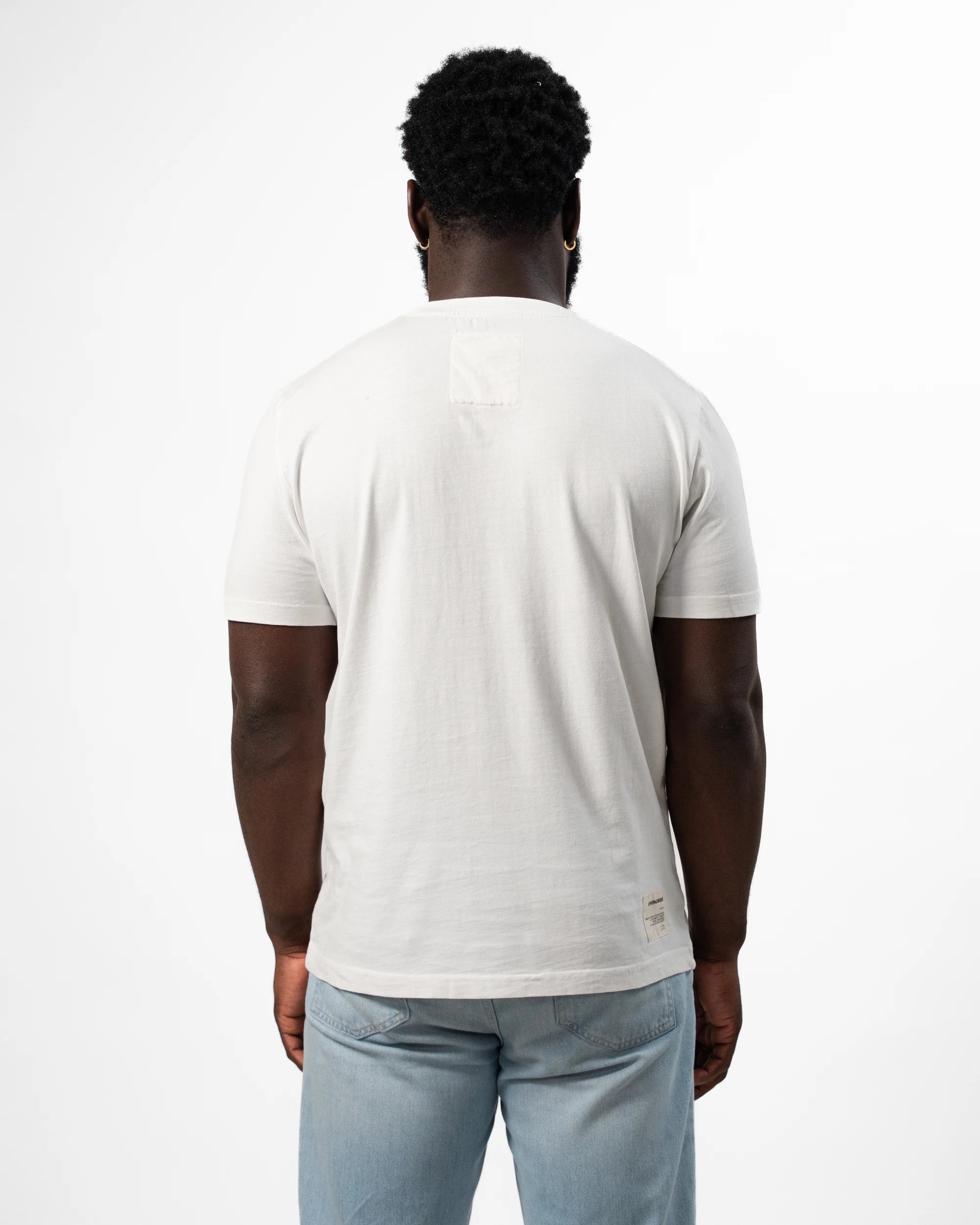 Springboks SML EMB Bok Regular Crew Tee-White