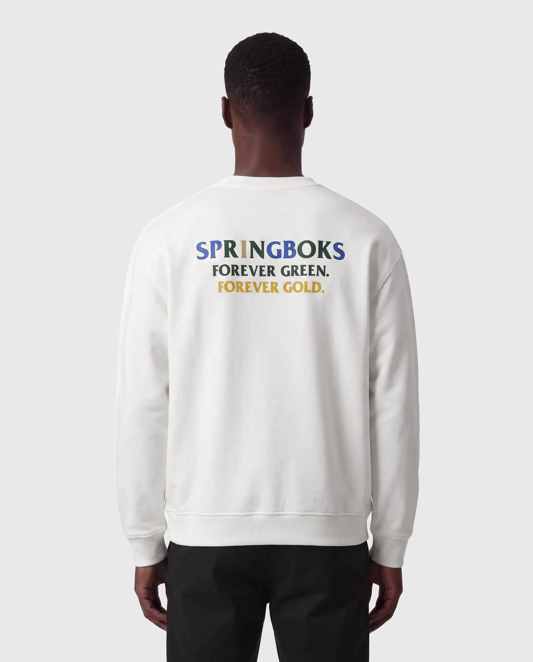 Springboks Styled up Crew Sweat-White