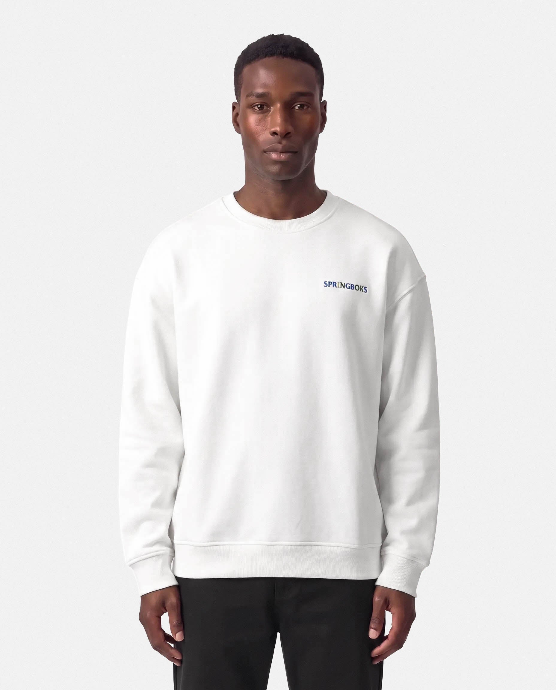 Springboks Styled up Crew Sweat-White
