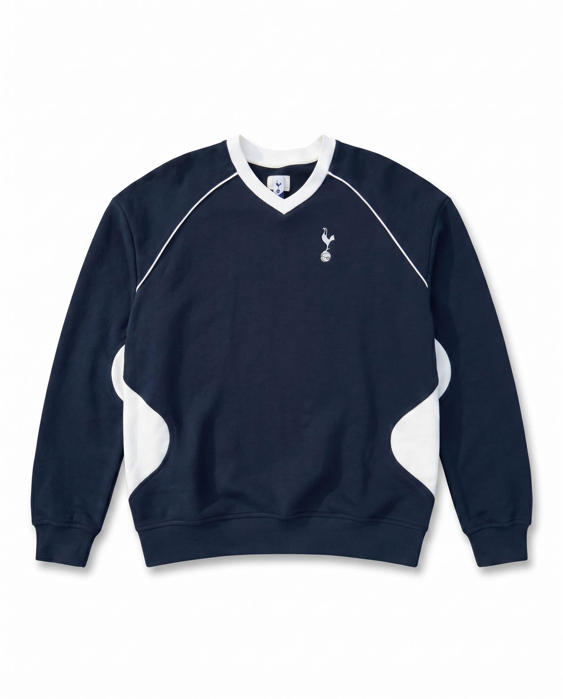 Spurs Colour block V-neck Sweater- Navy