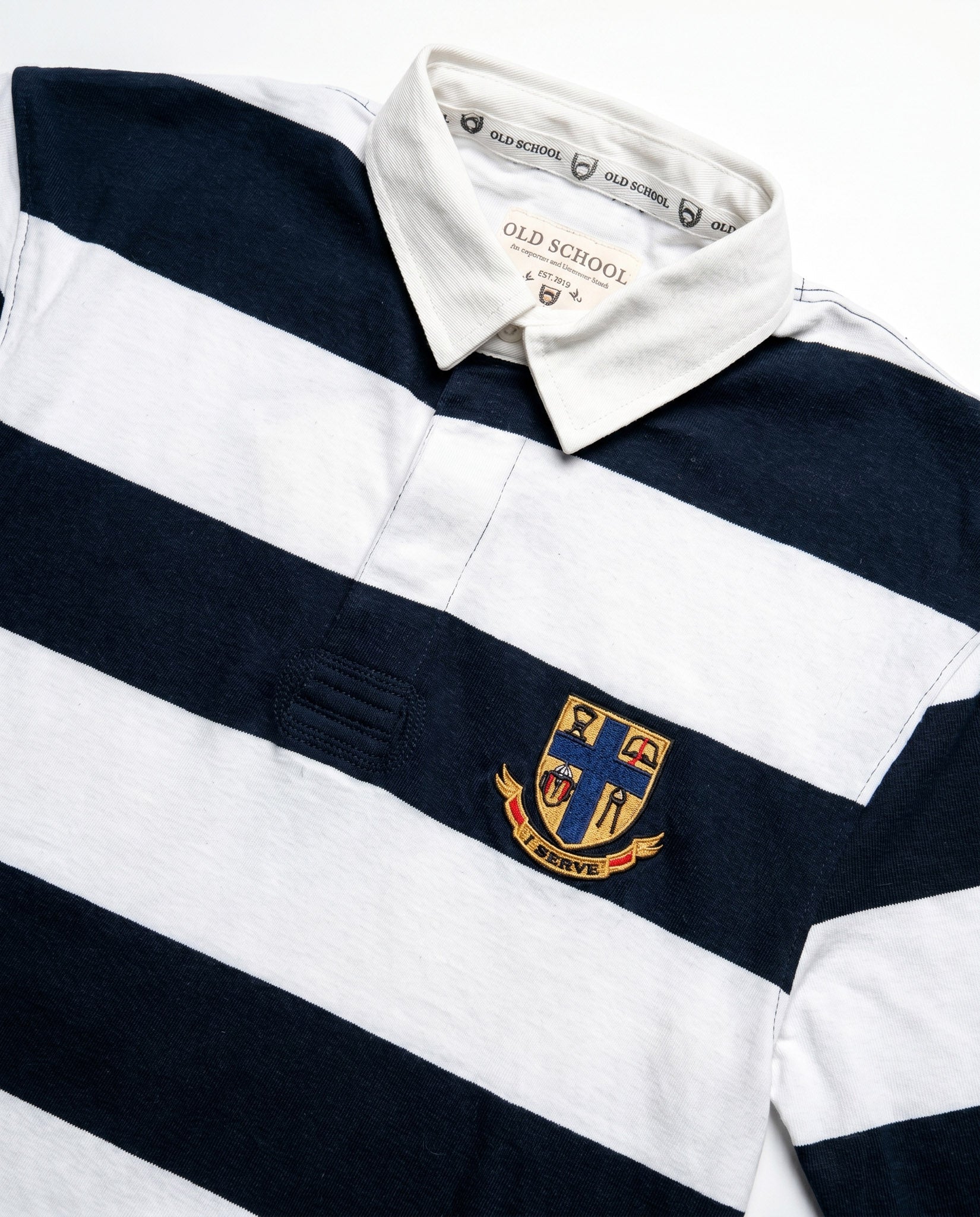 Schools St Dunstan's College Long Sleeve Rugby Jersey 8x8 YD Stripe White