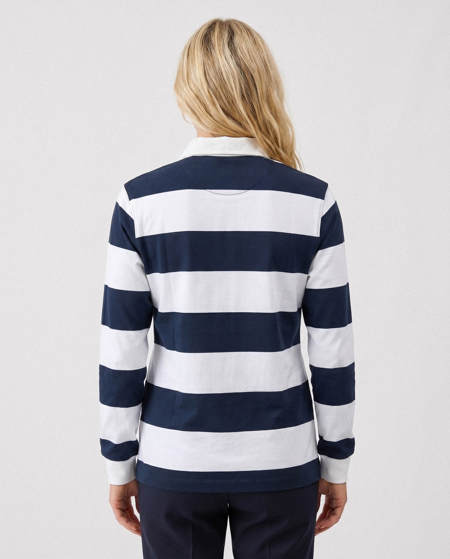 Schools St Dunstan's College Long Sleeve Rugby Jersey 8x8 YD Stripe White