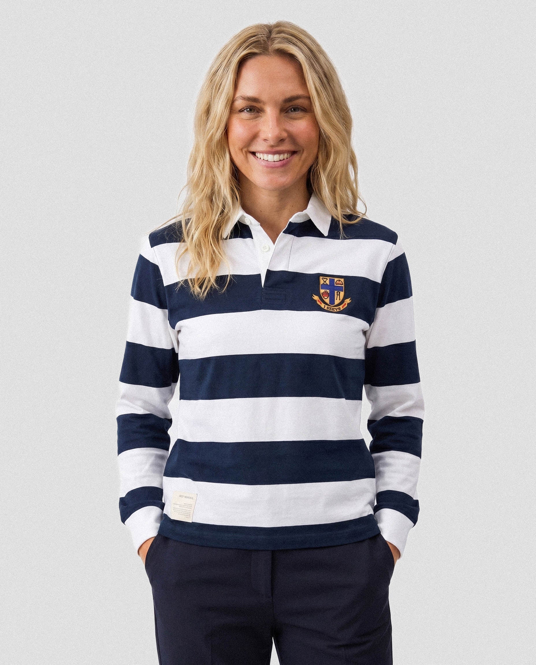 Schools St Dunstan's College Long Sleeve Rugby Jersey 8x8 YD Stripe White