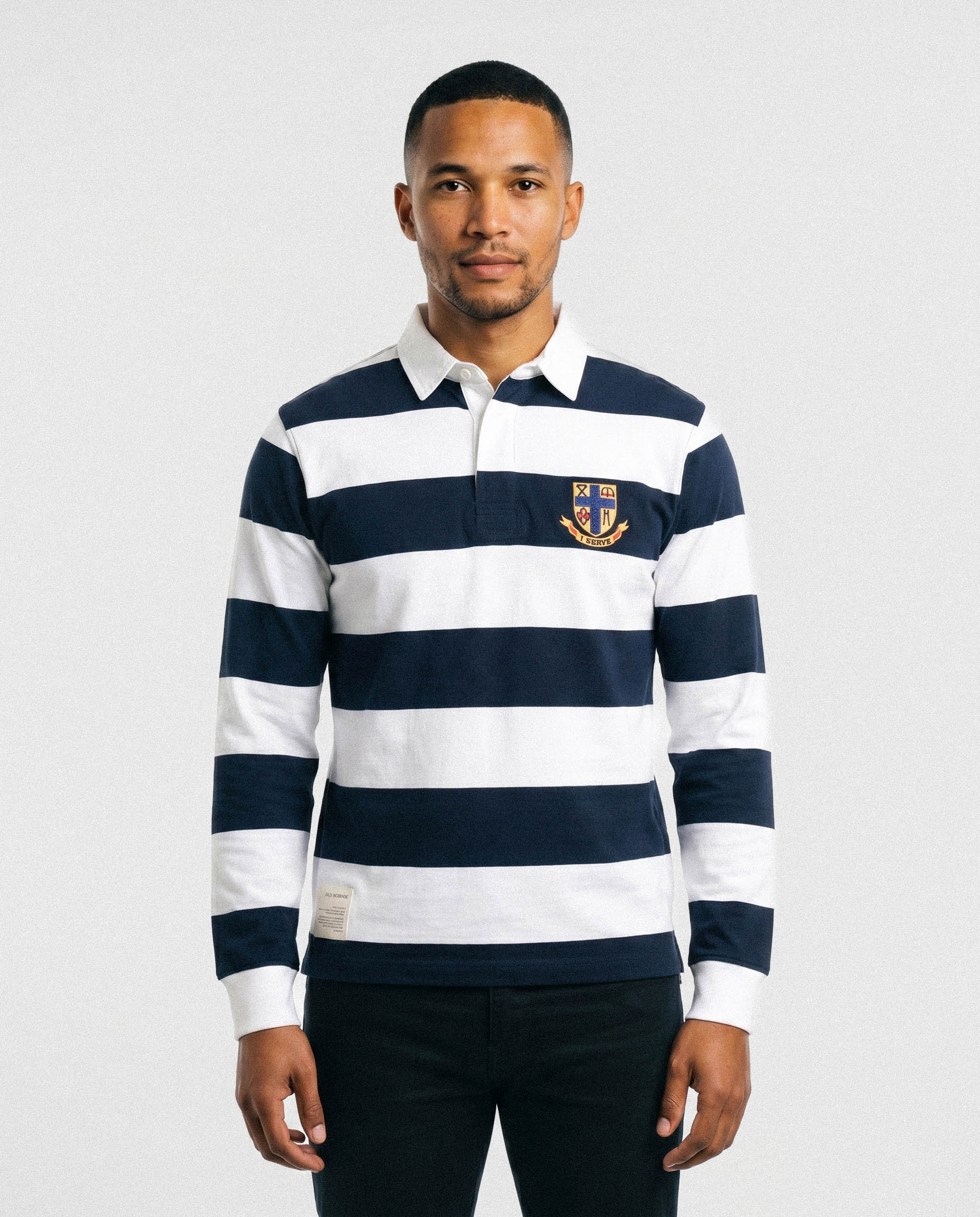 Schools St Dunstan's College Long Sleeve Rugby Jersey 8x8 YD Stripe White