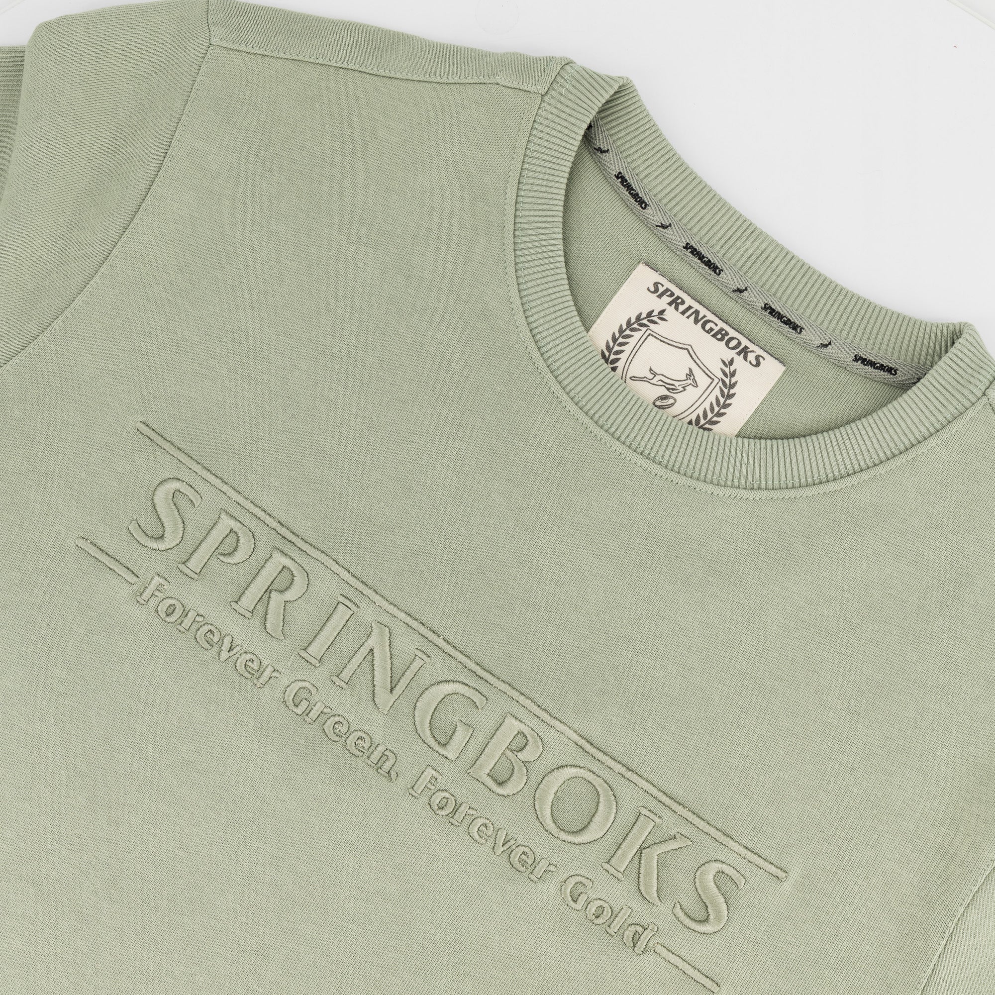 Springboks Word FGFG Crew Sweat-Desert Sage