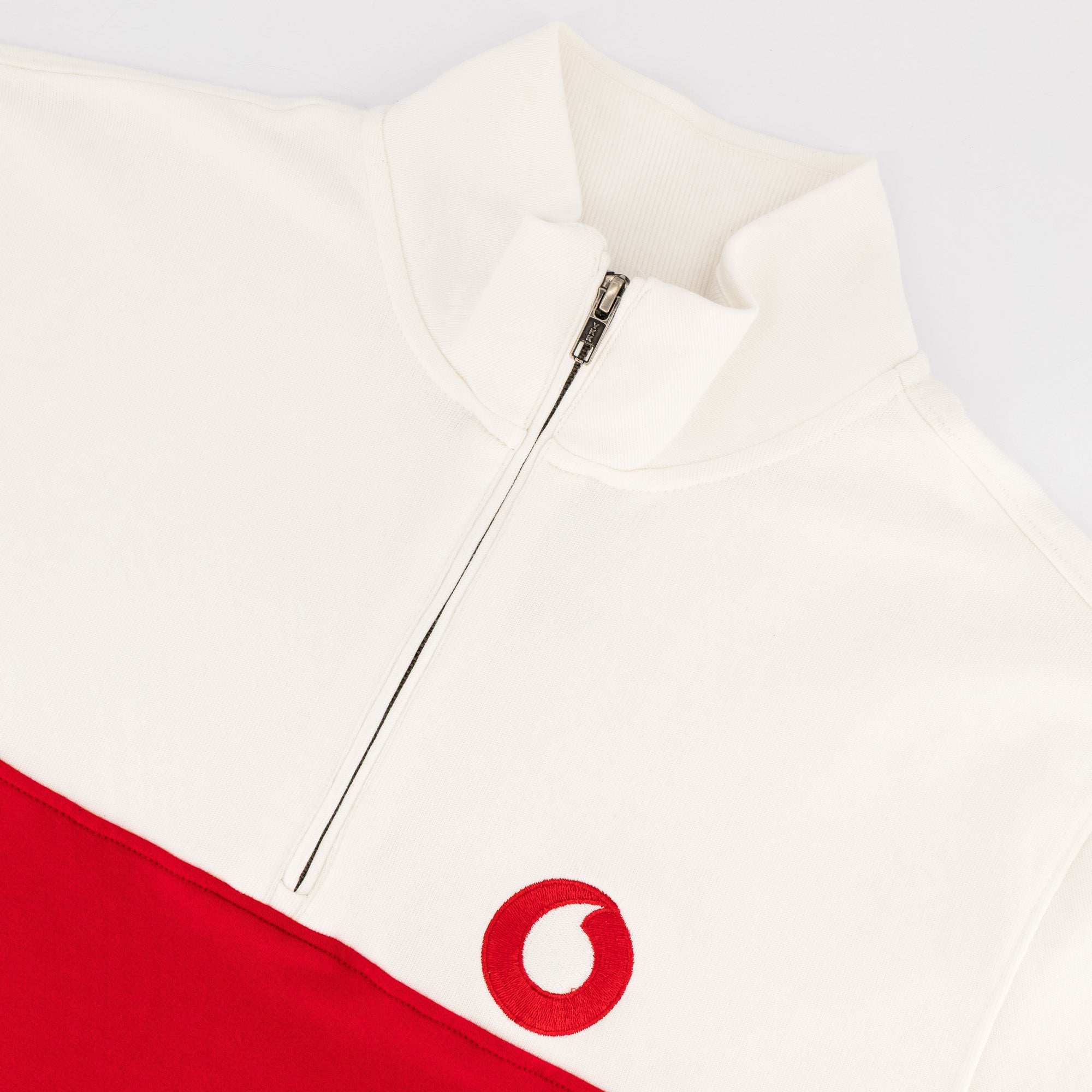 B2B Vodacom Quarter Zip Sweat White - Old School