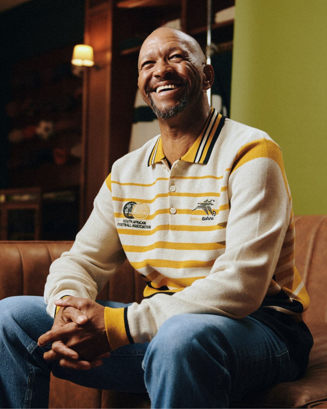 Bafana Bafana 96 Heritage Long Sleeve Knit Gold - Old School