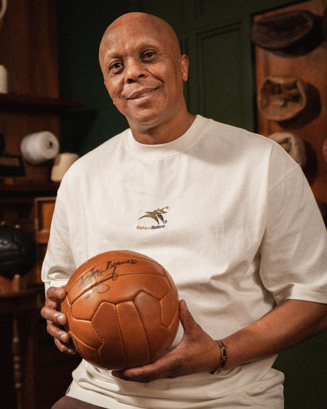Bafana Bafana Heritage Relaxed Crew Tee White - Old School