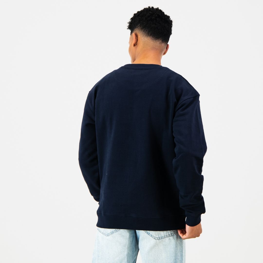 Classic Old School Crew Neck Sweat - Navy - Old School