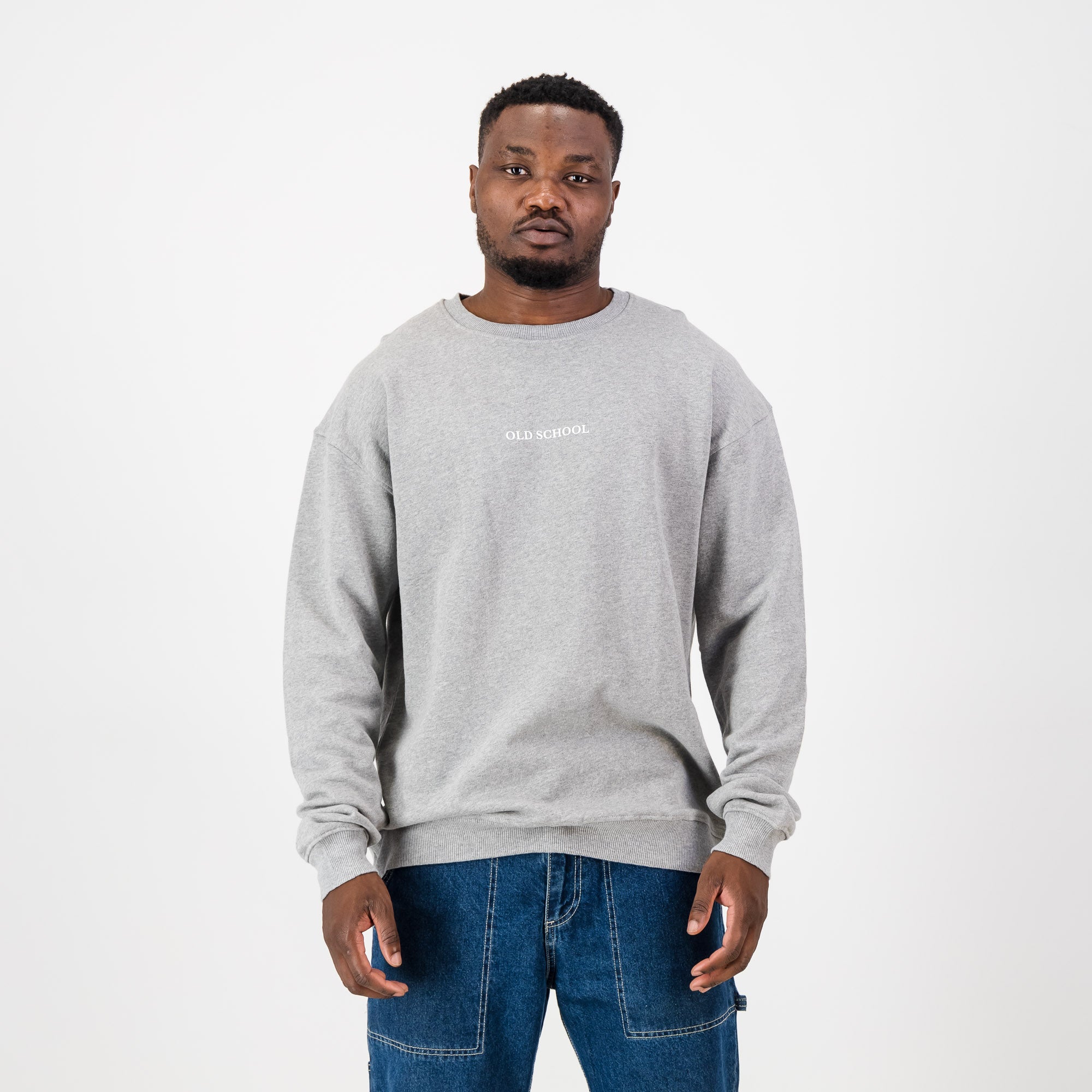 CLASSIC OLD SCHOOL CREW SWEAT - Grey Melange - Old School