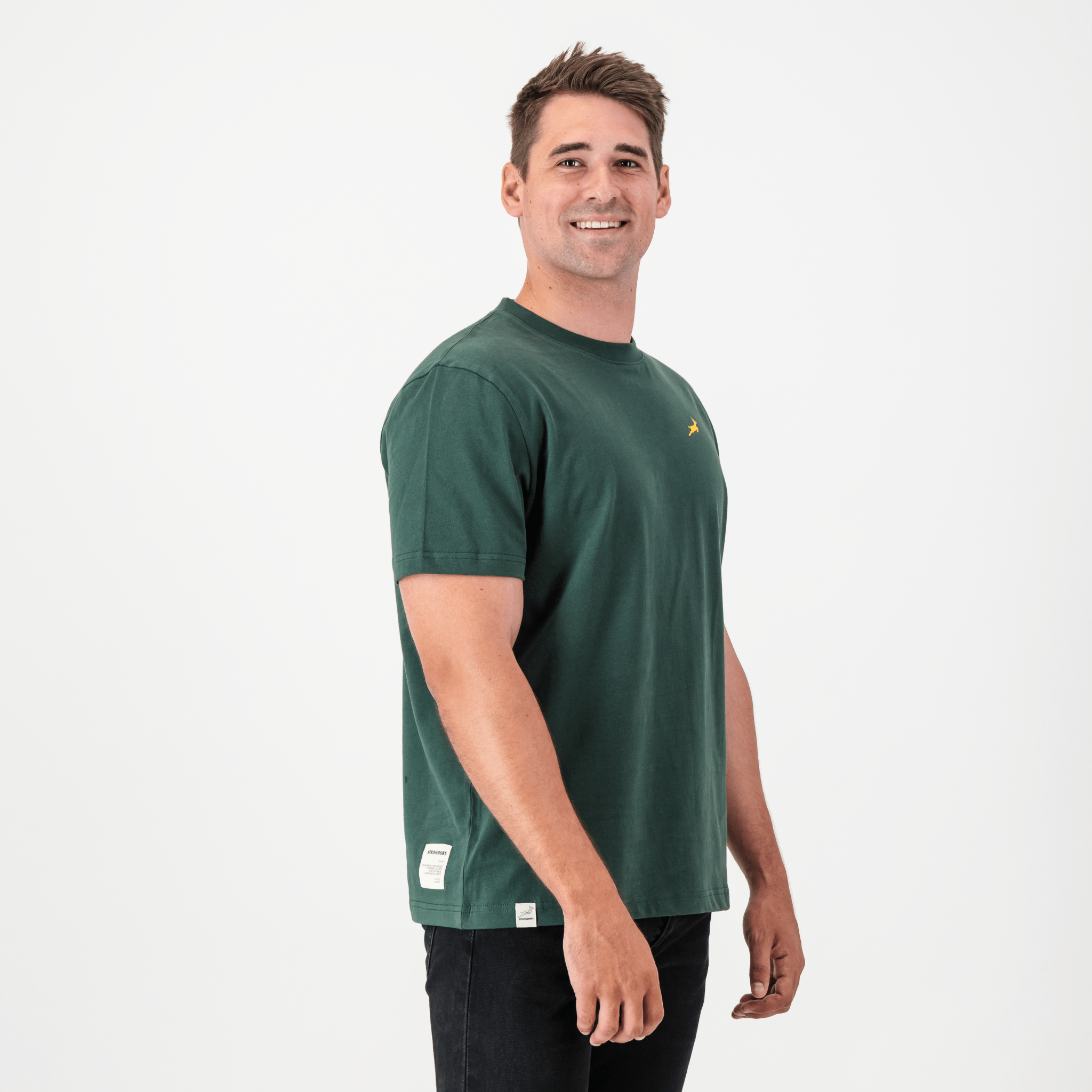 Classic Springbok Crew Tee OS Green - Old School