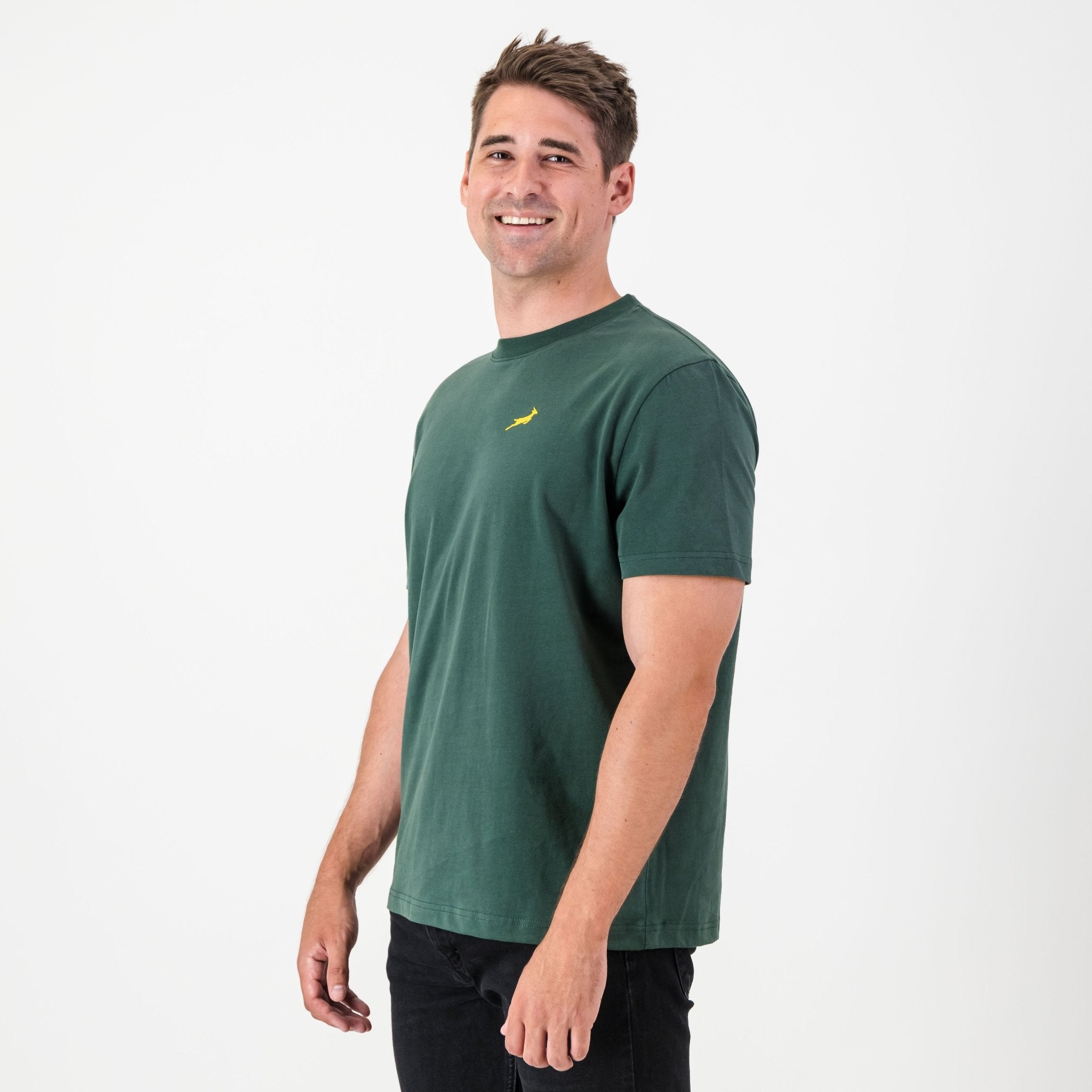 Classic Springbok Crew Tee OS Green - Old School