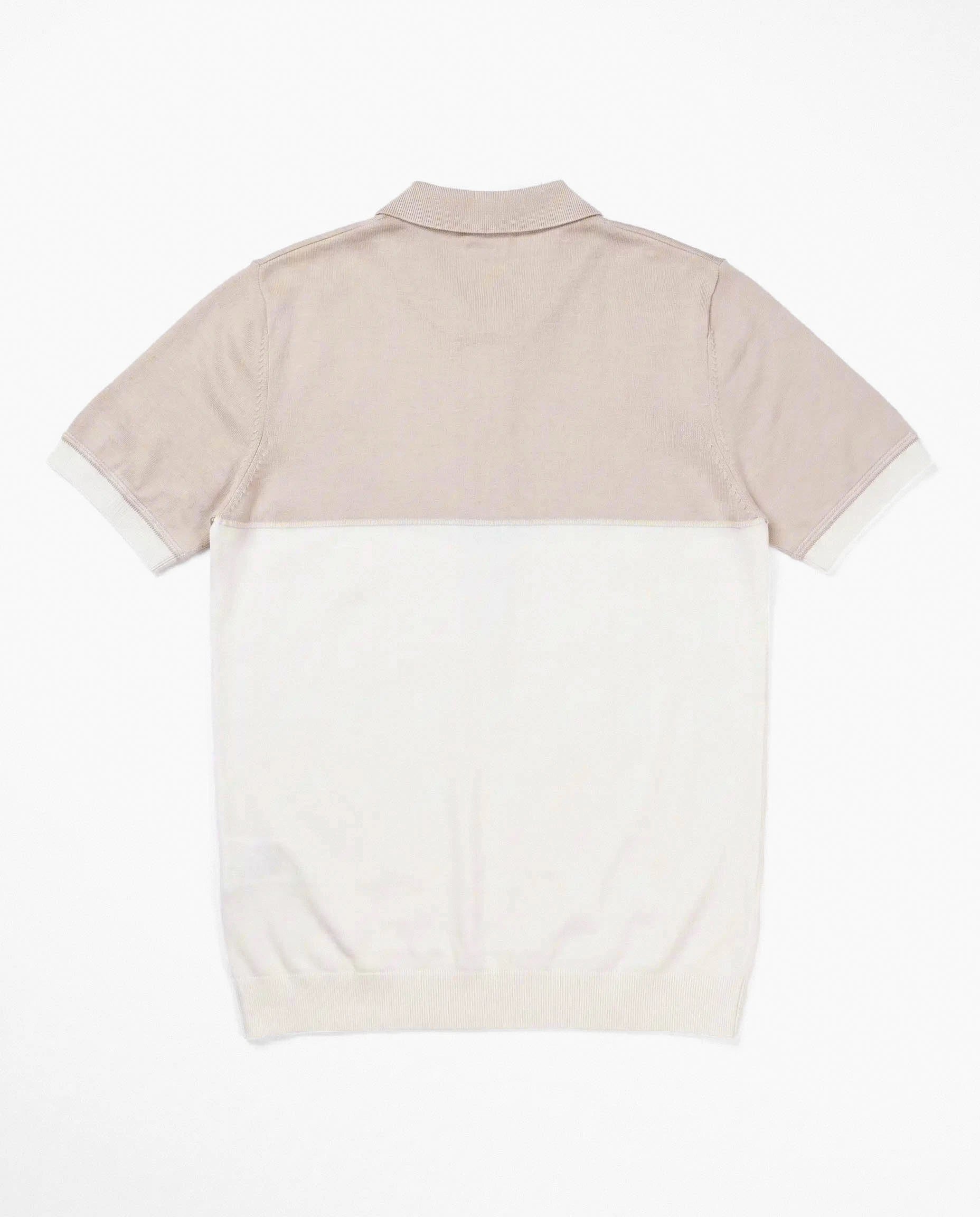 Springboks Colour Block Zip Knit SS Polo