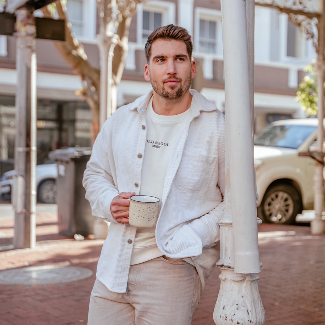 Crew Neck - Off White - Old School