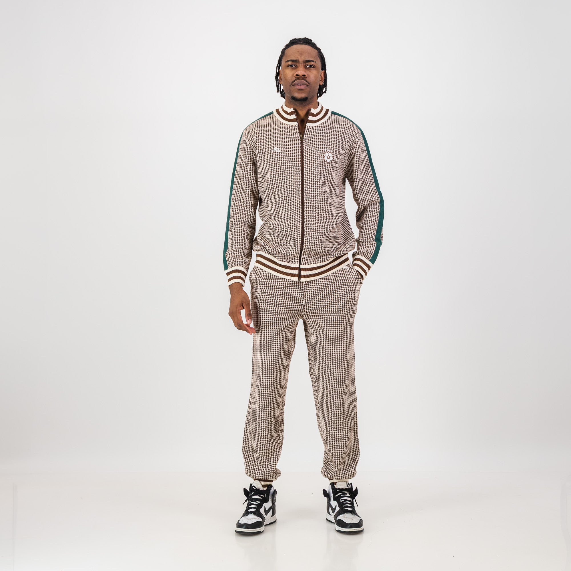 Doctor Khumalo Knitted Track Pants - Ivory - Old School