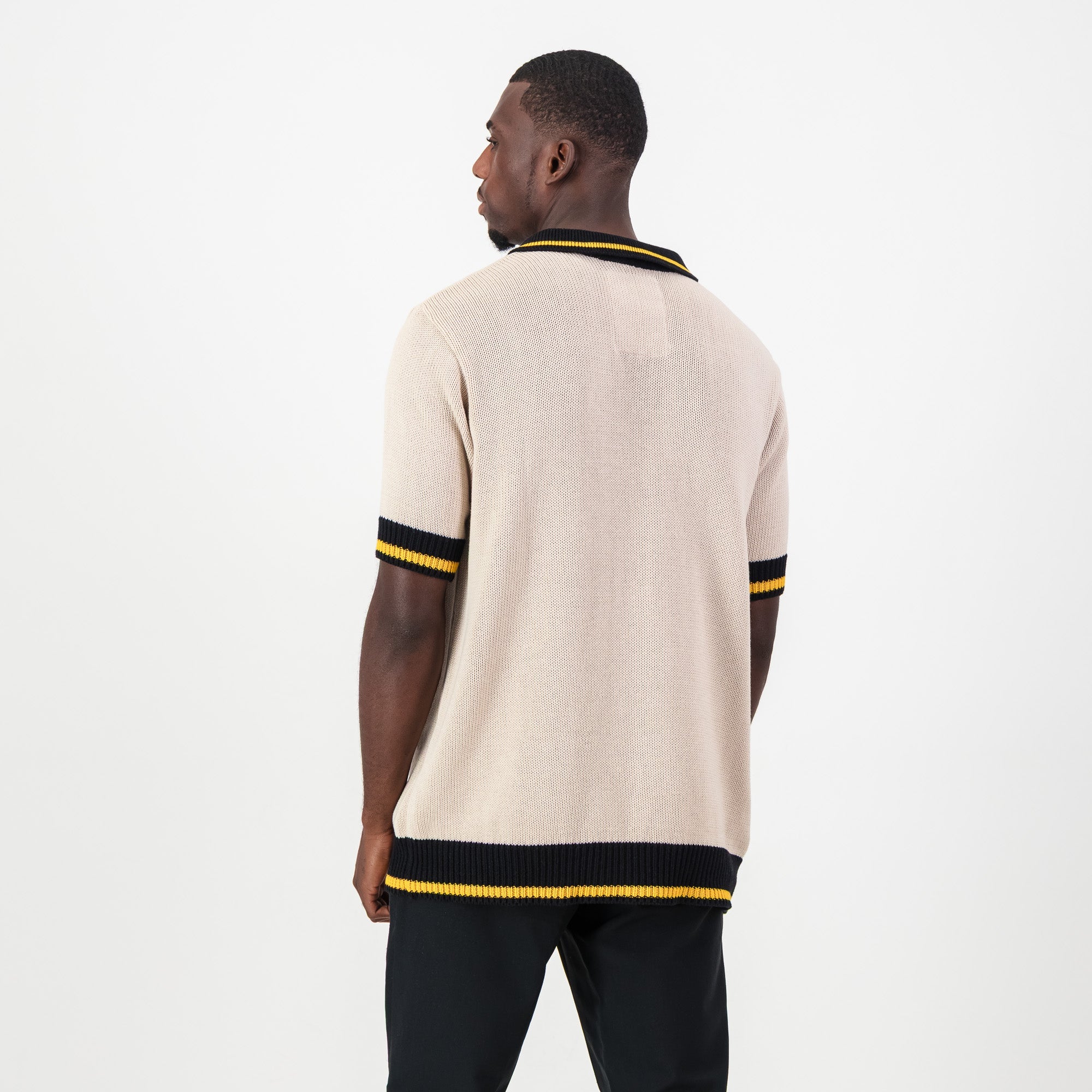 Kaizer Chiefs Heritage 3 Button Polo Knit SS Ivory - Old School
