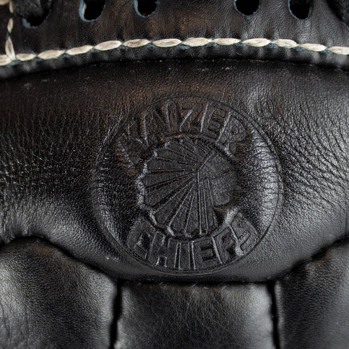 Kaizer Chiefs Leather Soccer Ball - Black - Old School