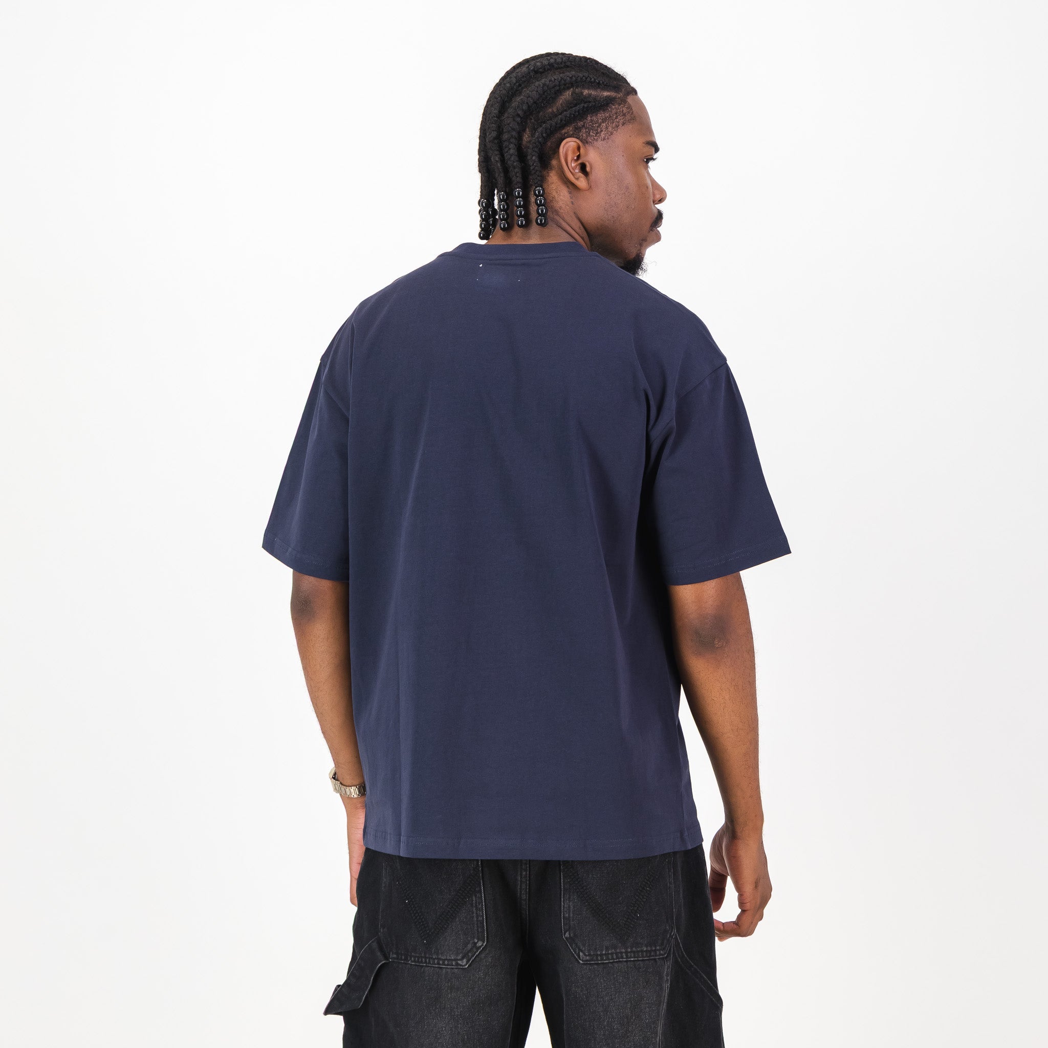 Manchester City Electric Crest Boxy Tee - Navy - Old School