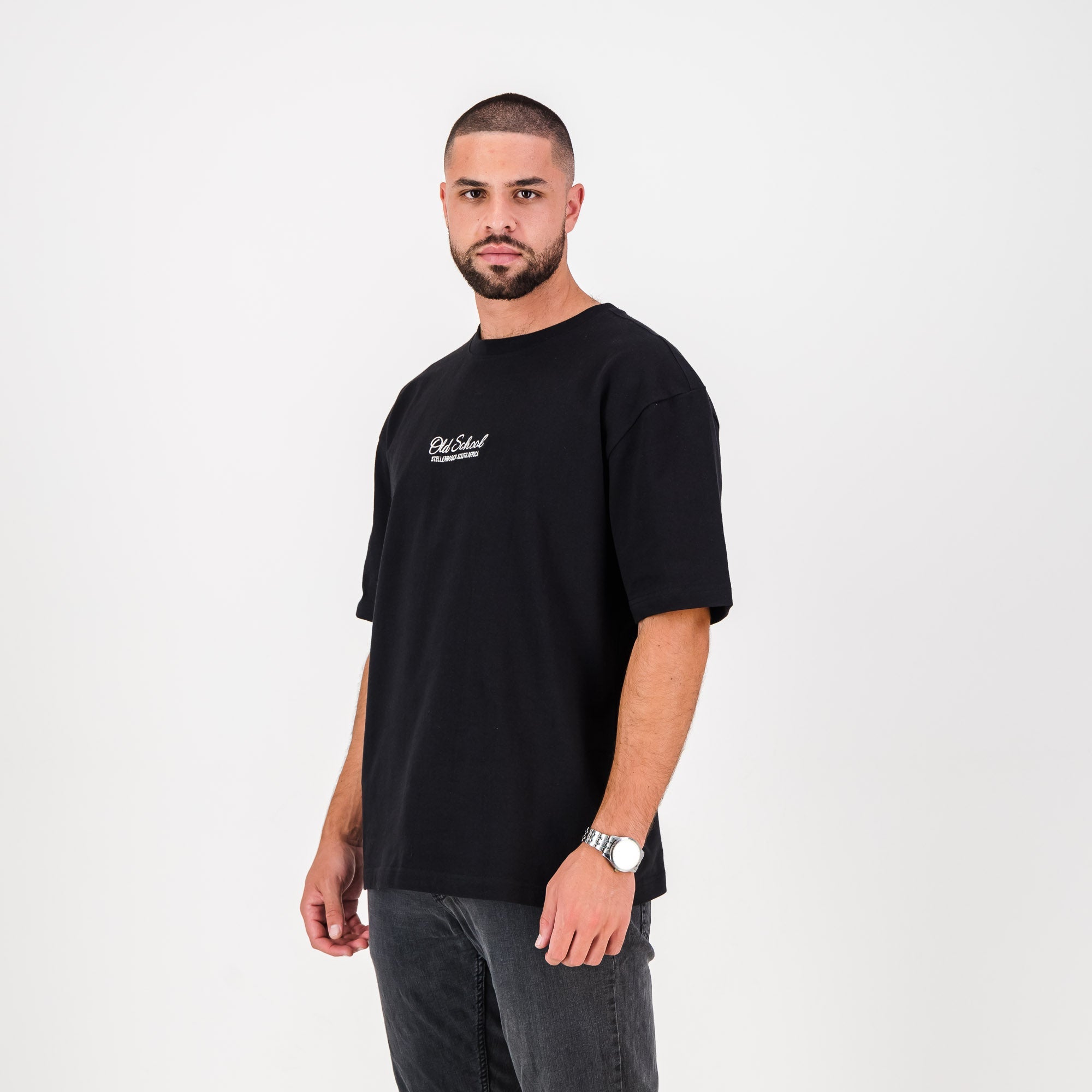 Old School Boxy Crew Tee - Black - Old School