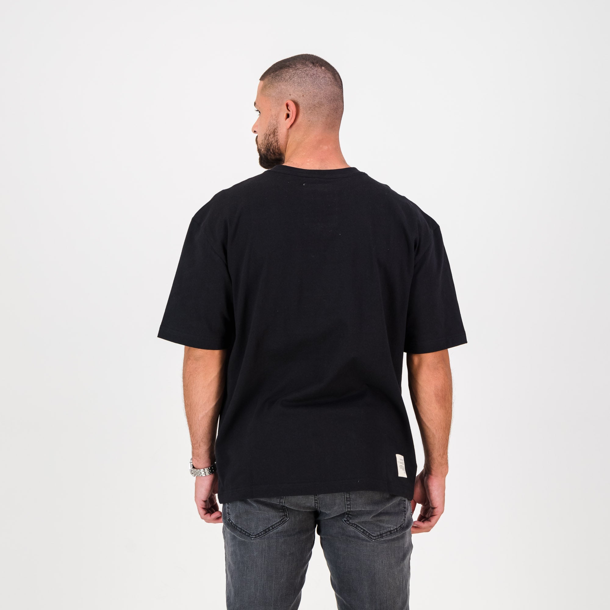 Old School Boxy Crew Tee - Black - Old School