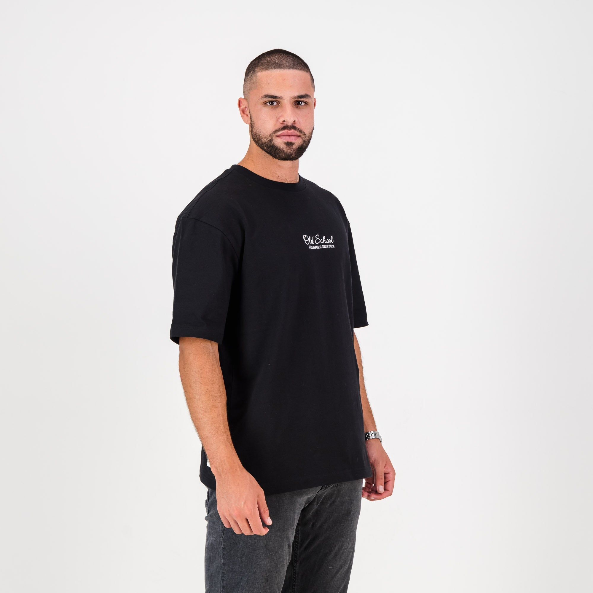 Old School Boxy Crew Tee - Black - Old School