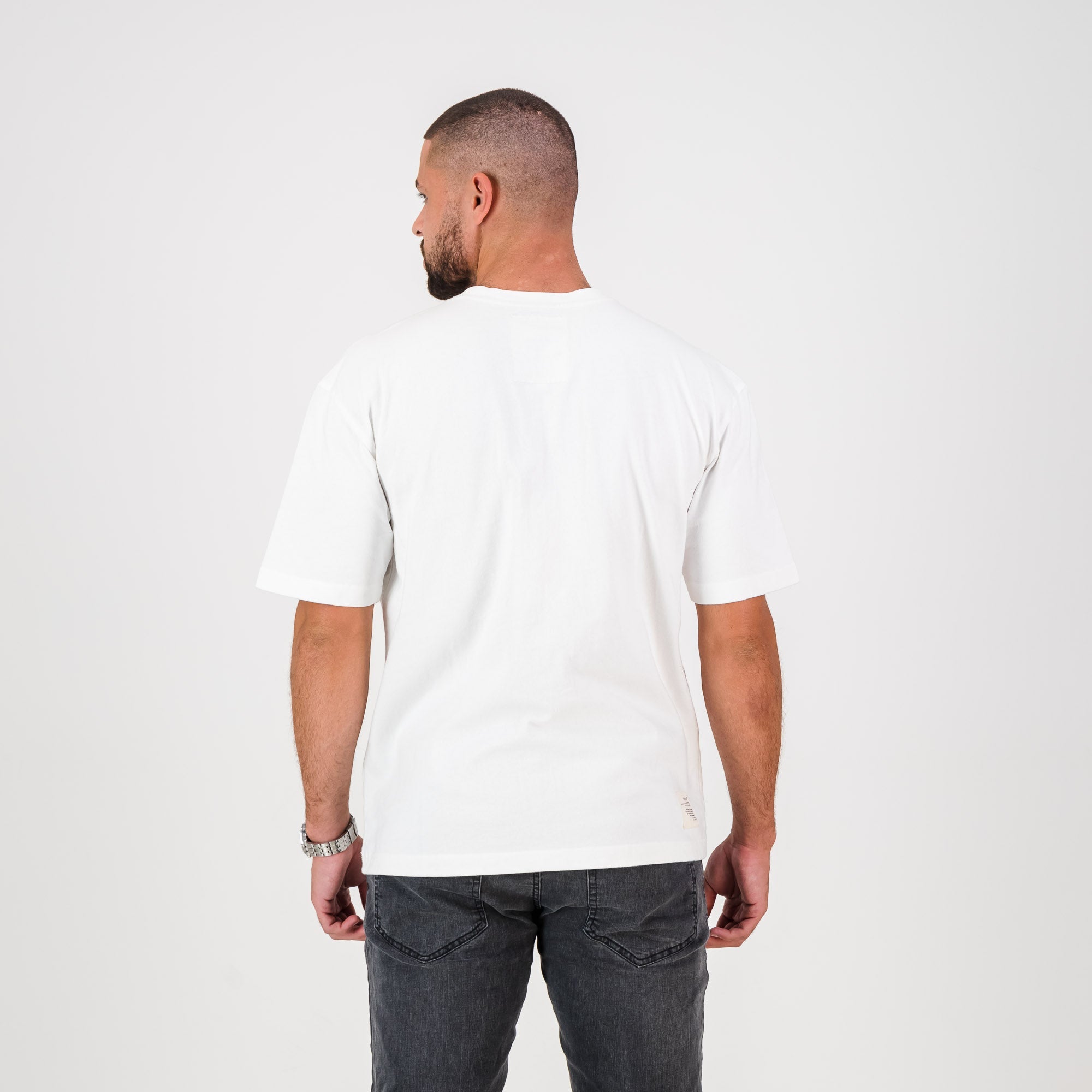 Old School Boxy Crew Tee - White - Old School