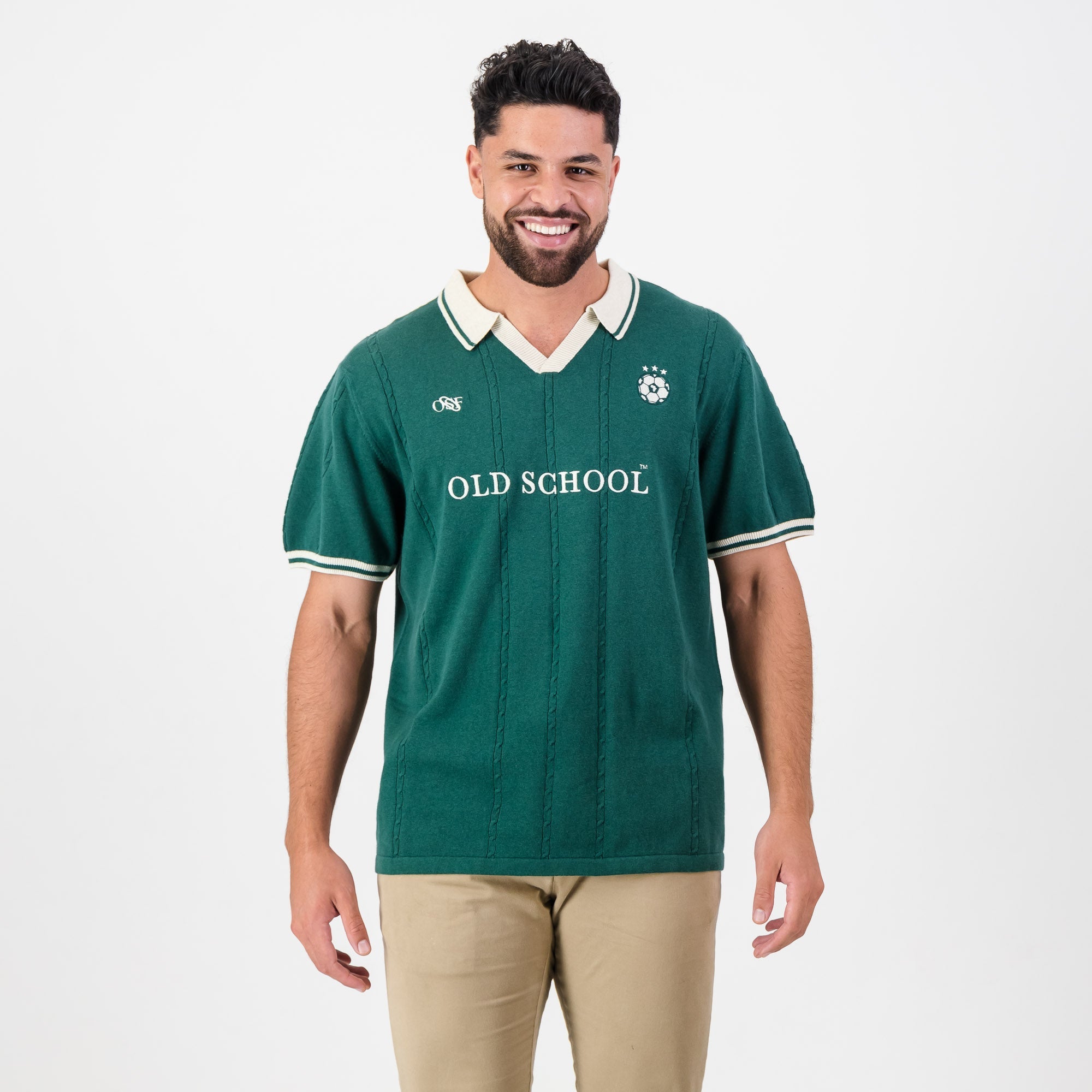 Old School Football SS Knit - OS Green - Old School
