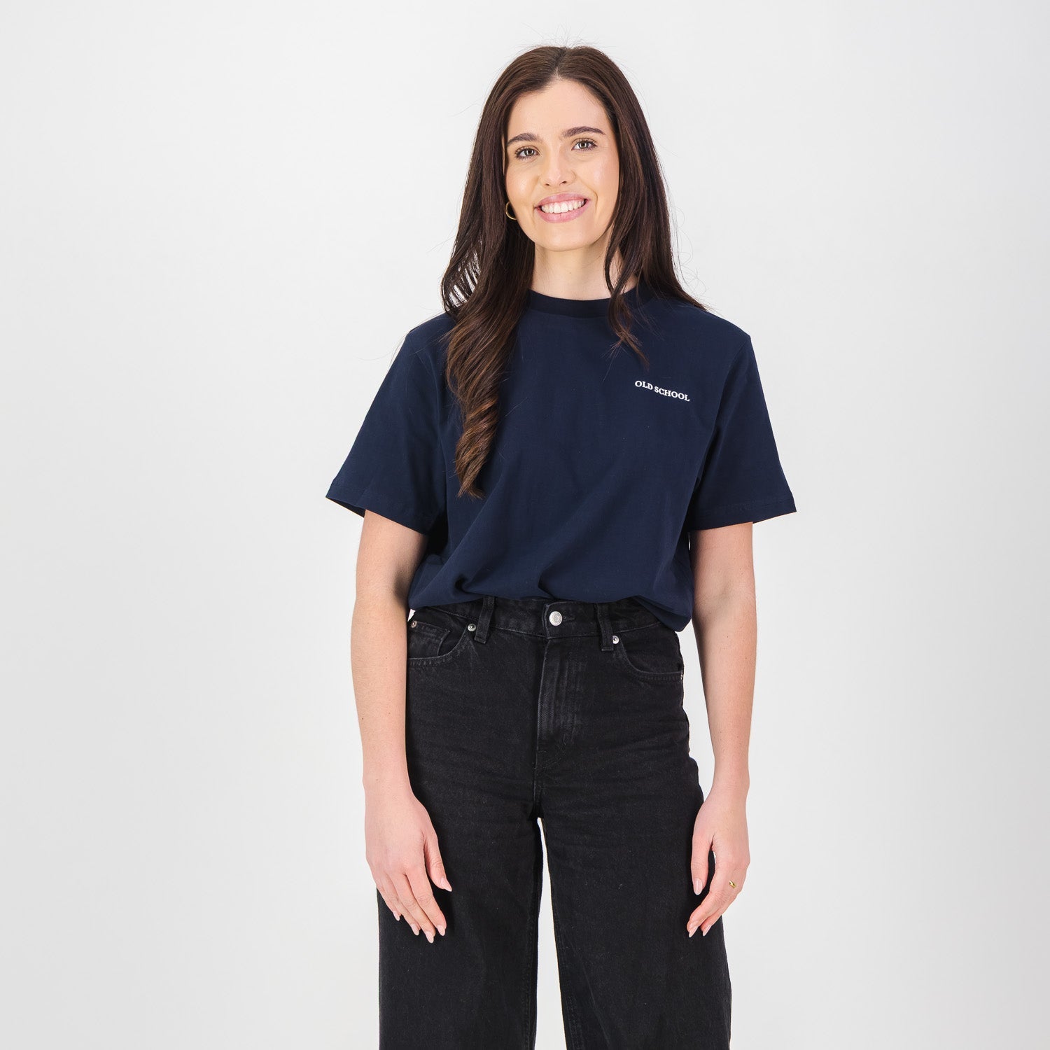Old School HS Regular Crew Tee - Navy - Old School