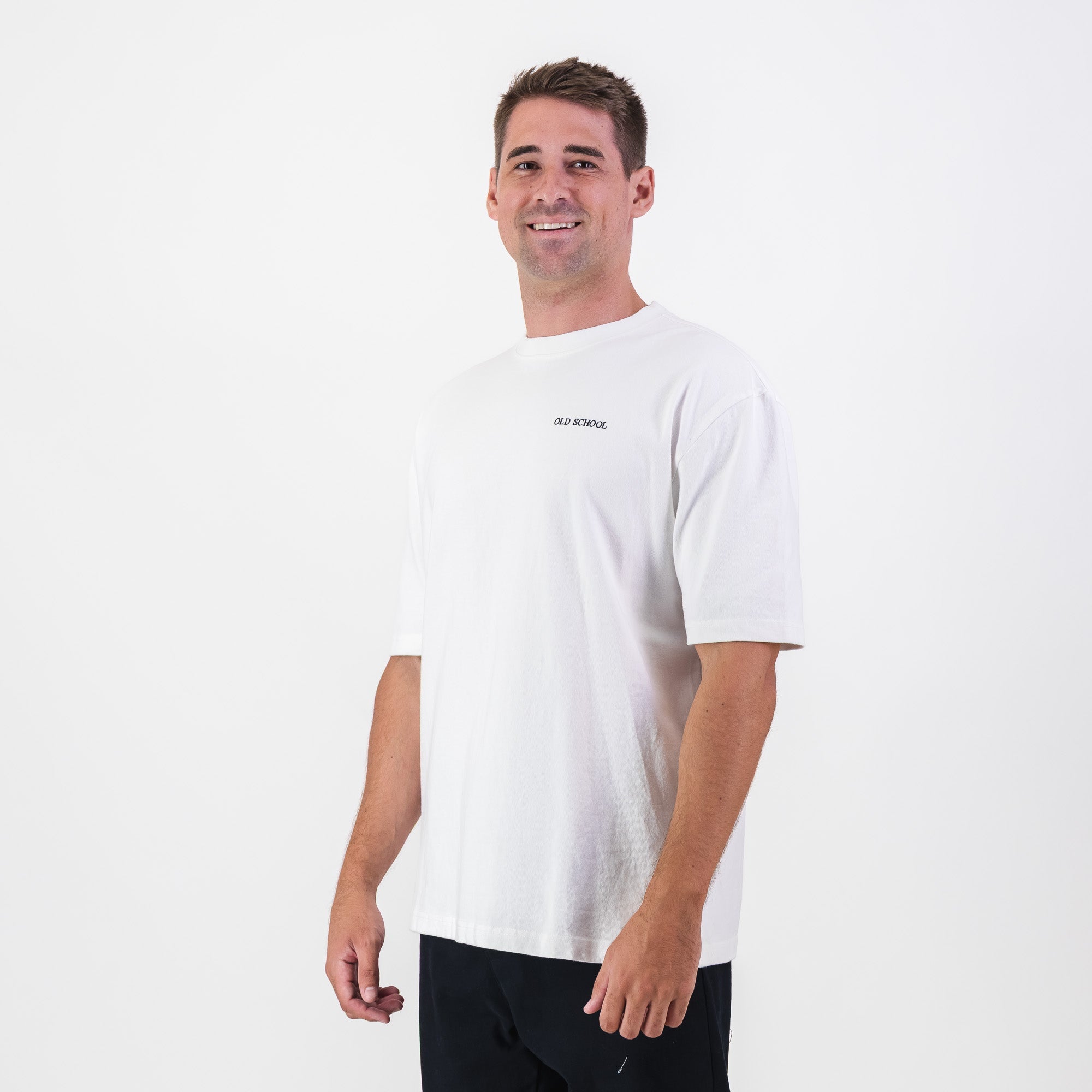 Old School Leisure Clubhouse Boxy Tee White - Old School
