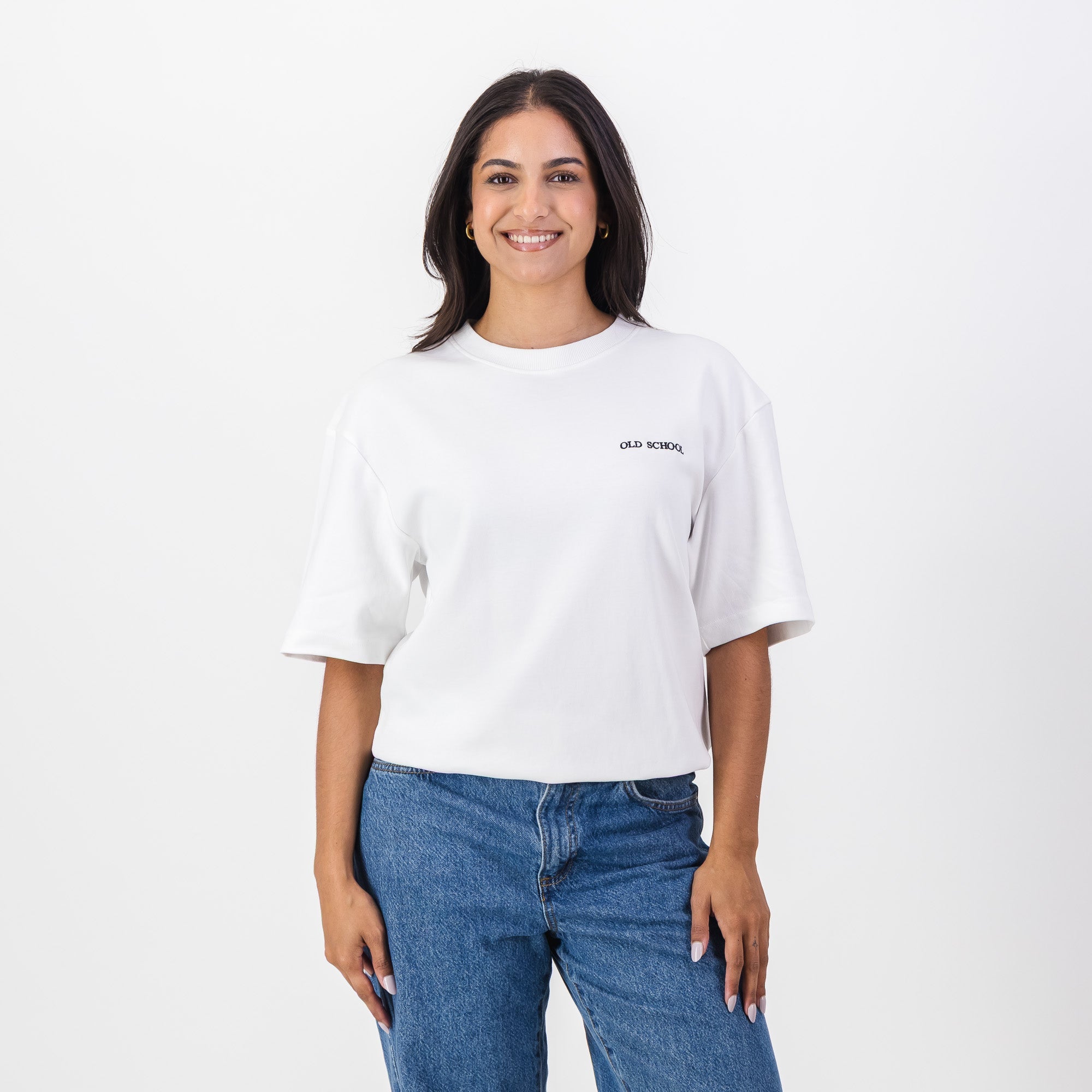 Old School Leisure Clubhouse Boxy Tee White - Old School