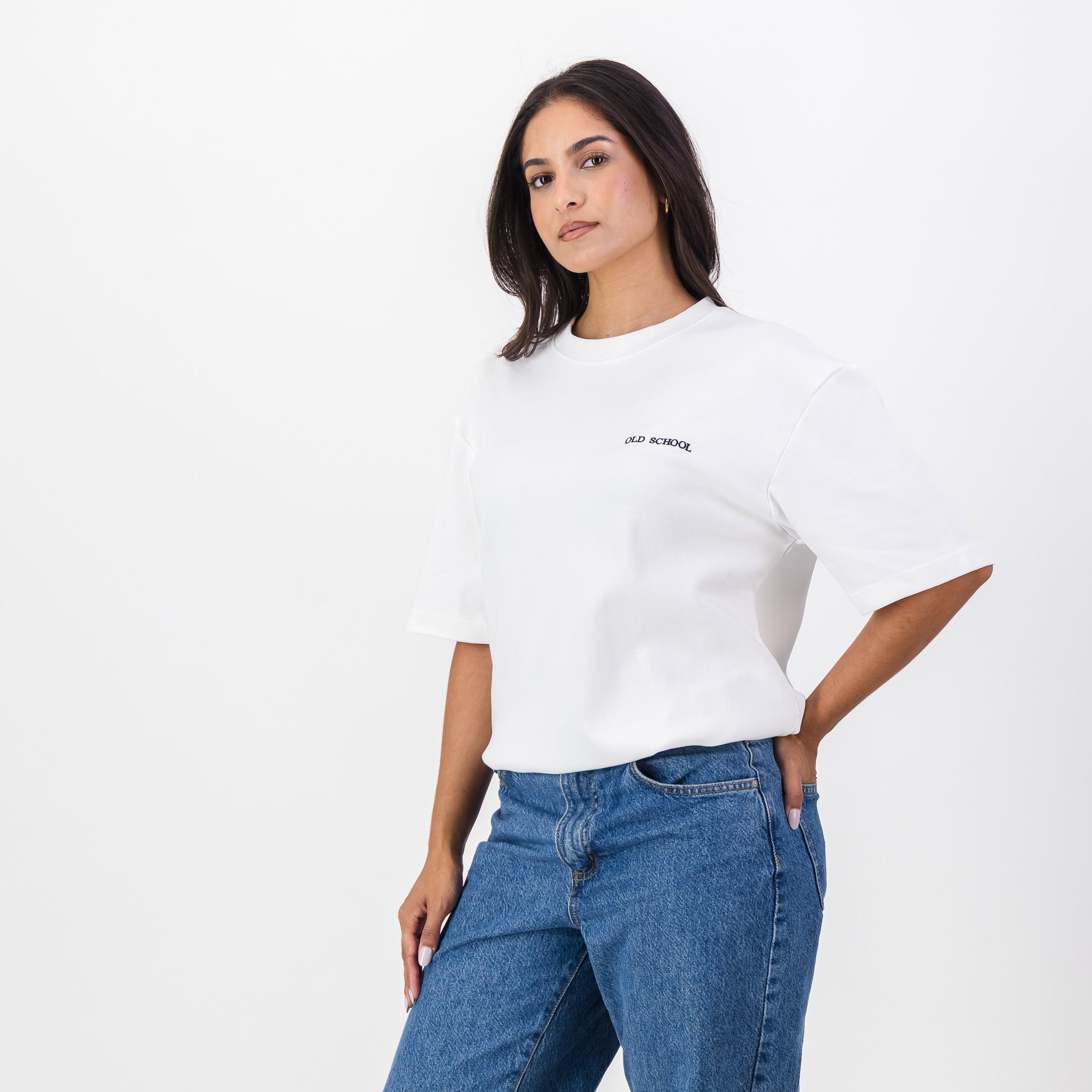 Old School Leisure Clubhouse Boxy Tee White - Old School