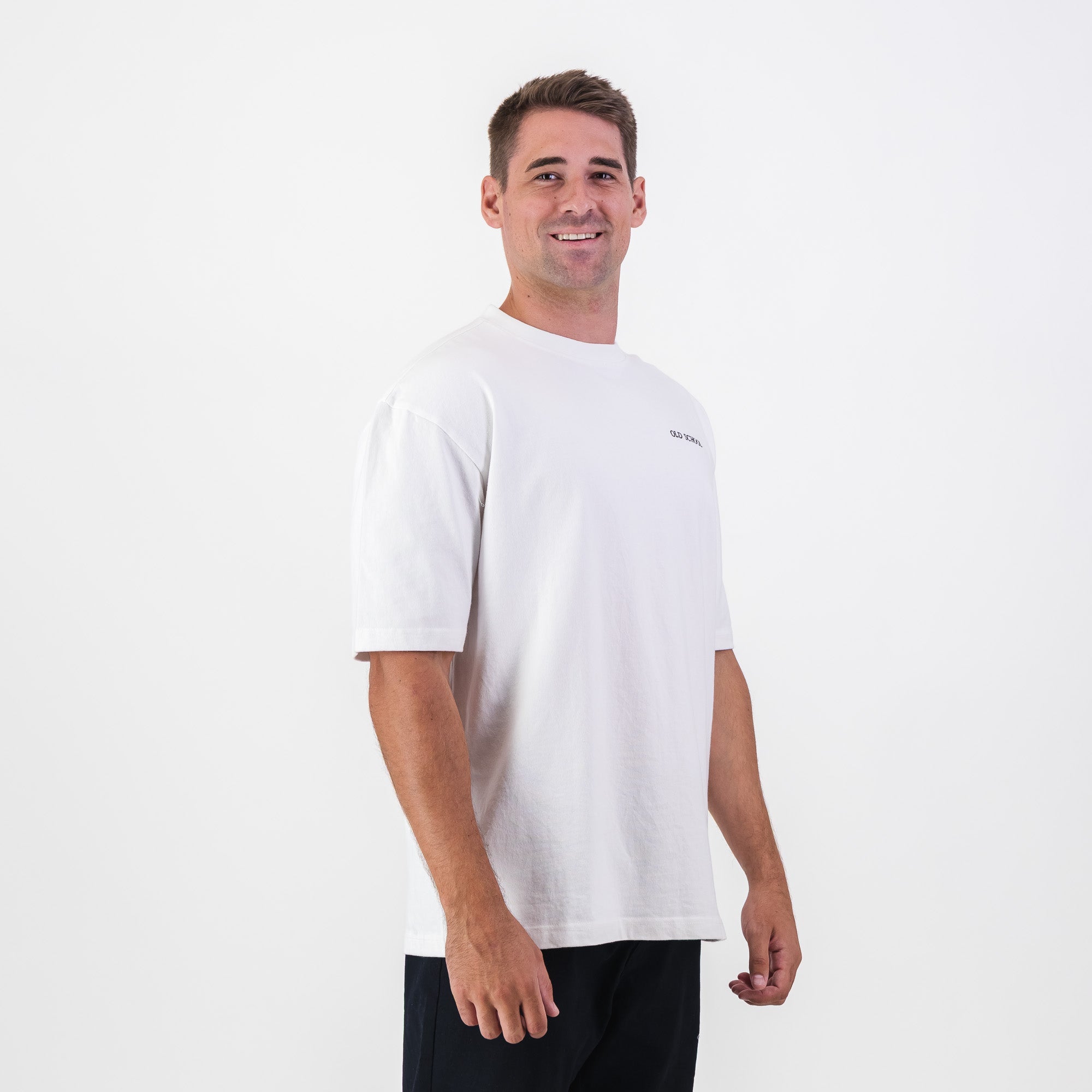 Old School Leisure Clubhouse Boxy Tee White - Old School