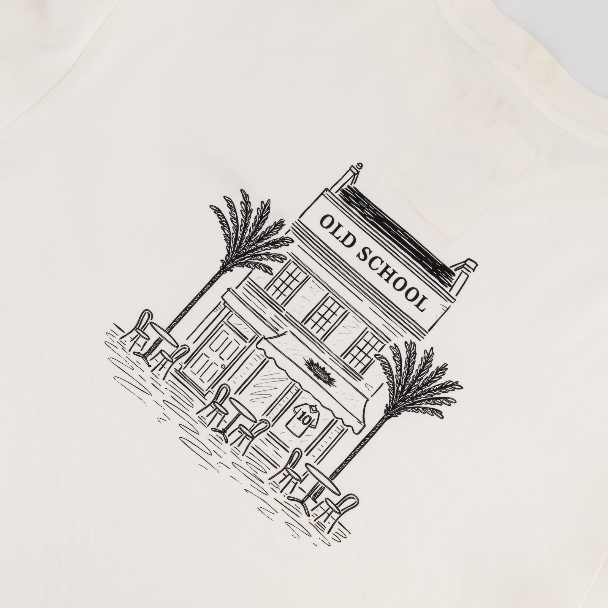 Old School Leisure Clubhouse Boxy Tee White - Old School