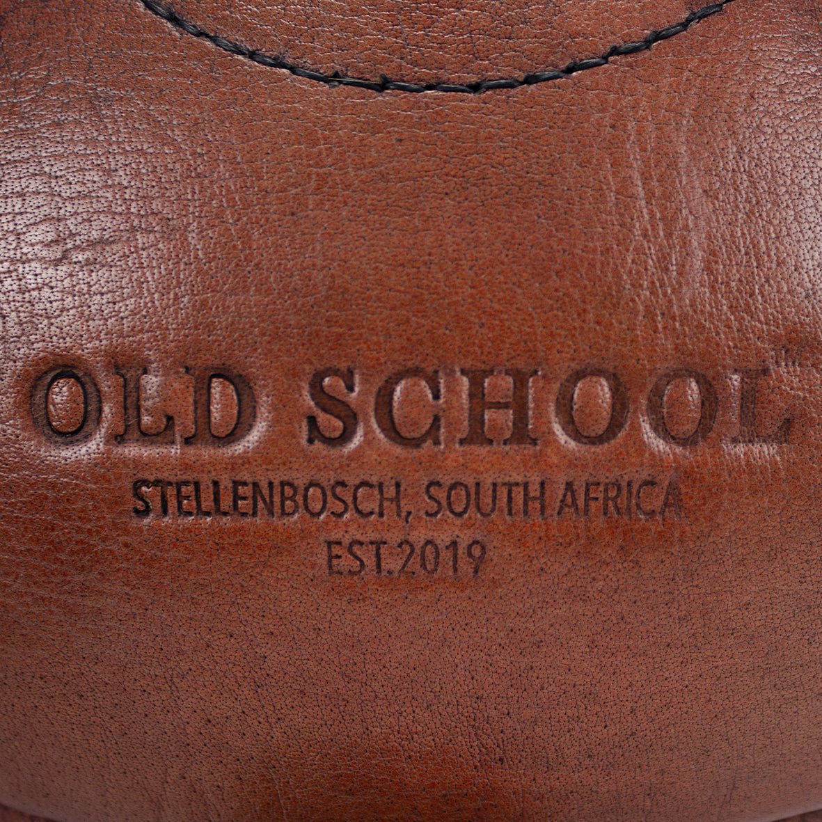 Old School Red Brown Rugby Ball - Old School