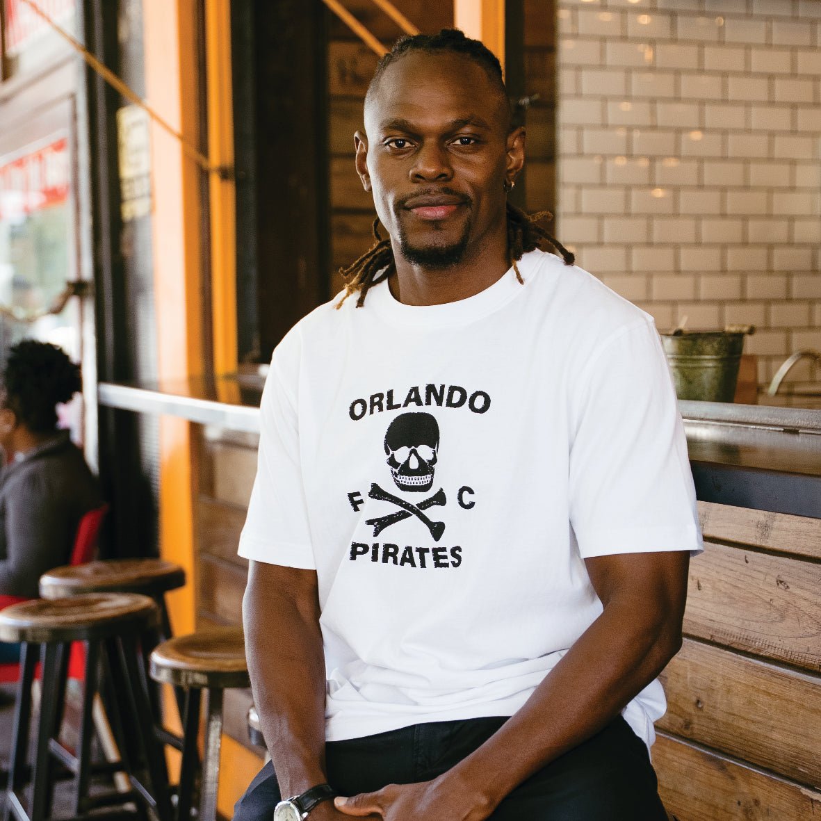 Orlando Pirates Graphic Regular Crew Tee - White - Old School