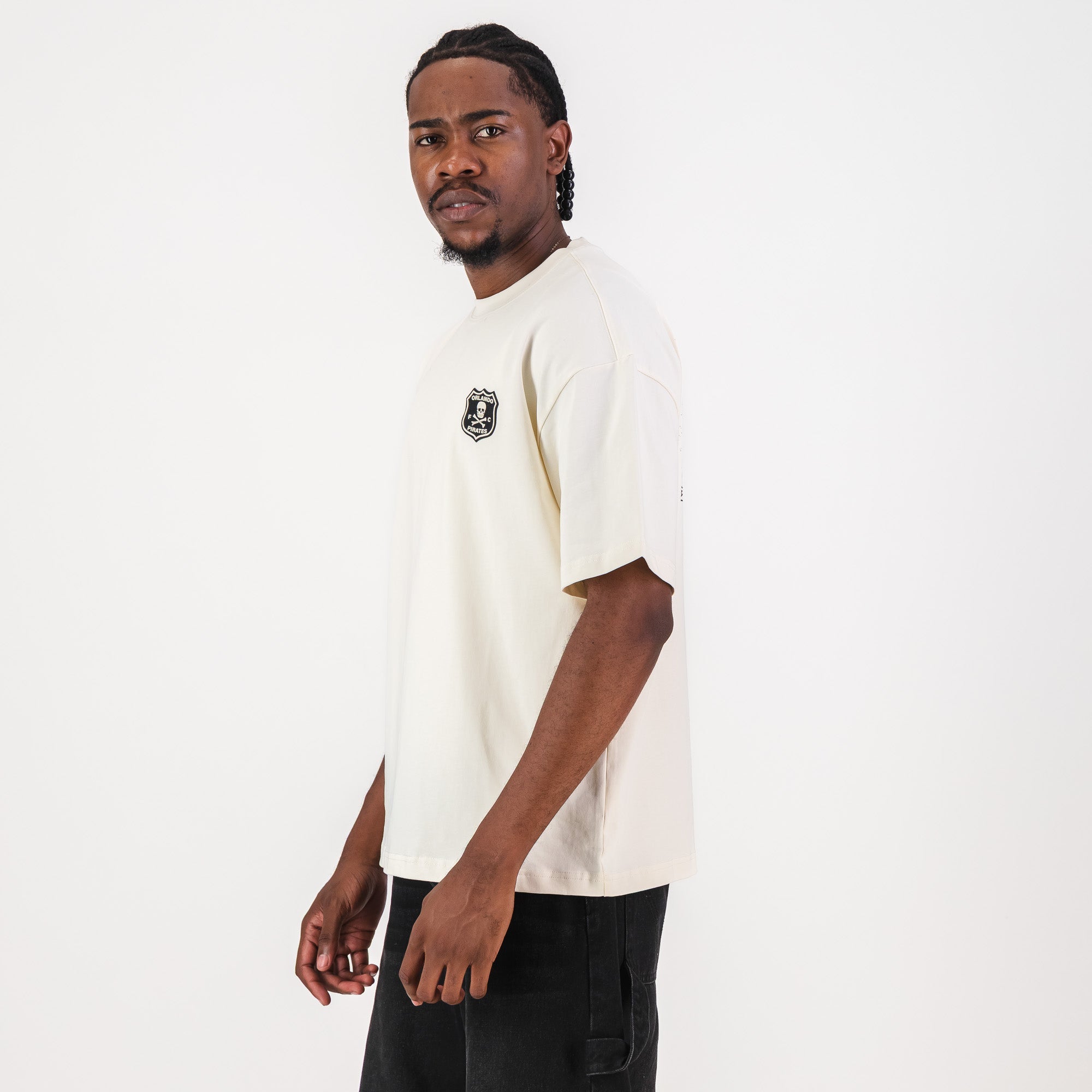 Orlando Pirates Quirky Boxy Tee - Ivory - Old School