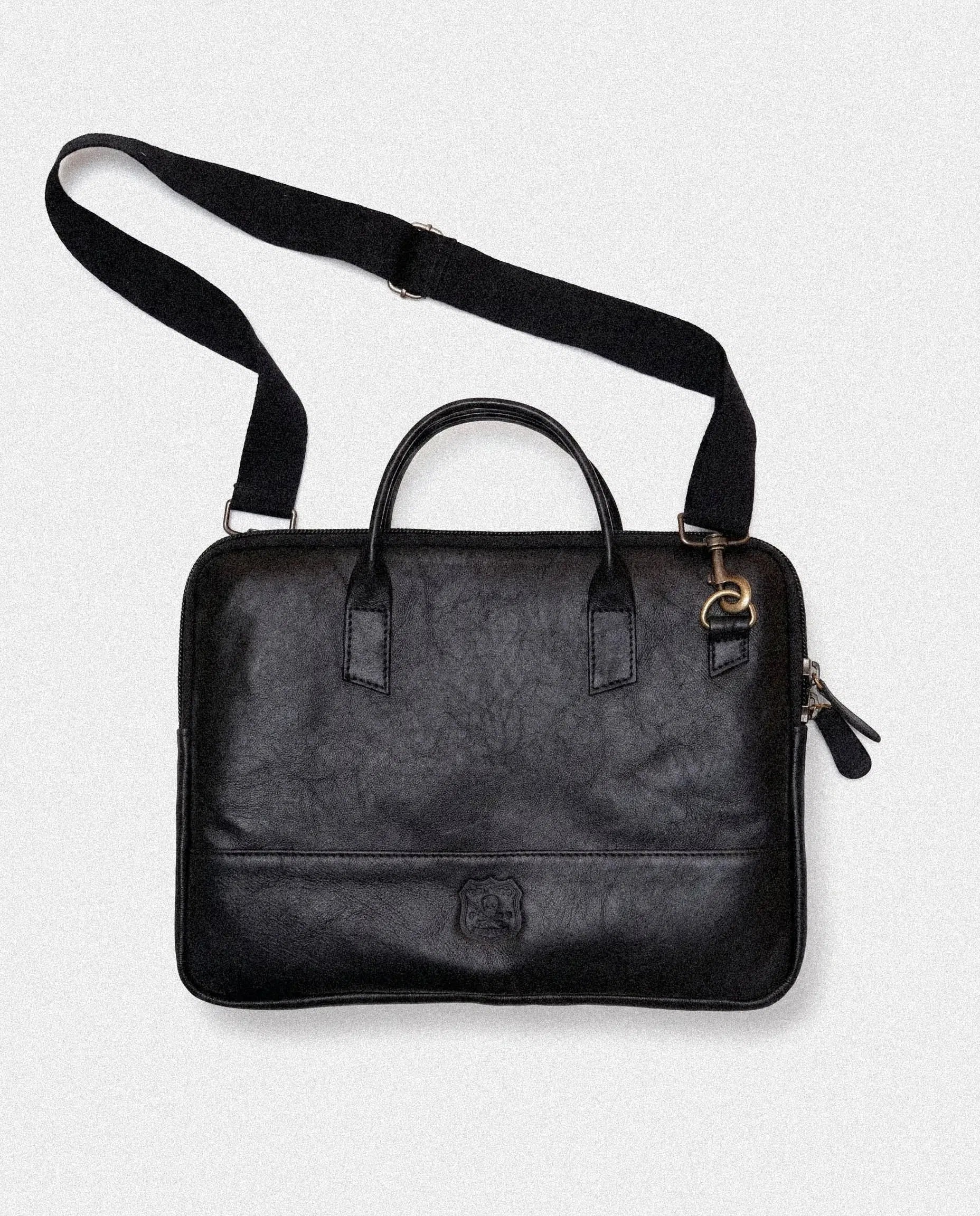 Orlando Pirates Leather Slimline Laptop Case Black