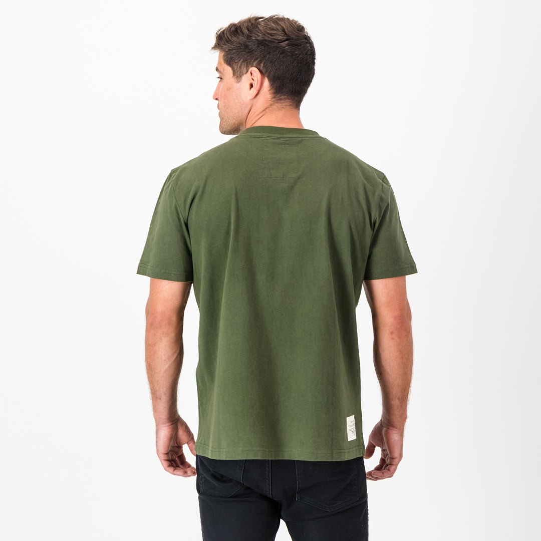 OS Stellies crew tee - millitary olive - Old School