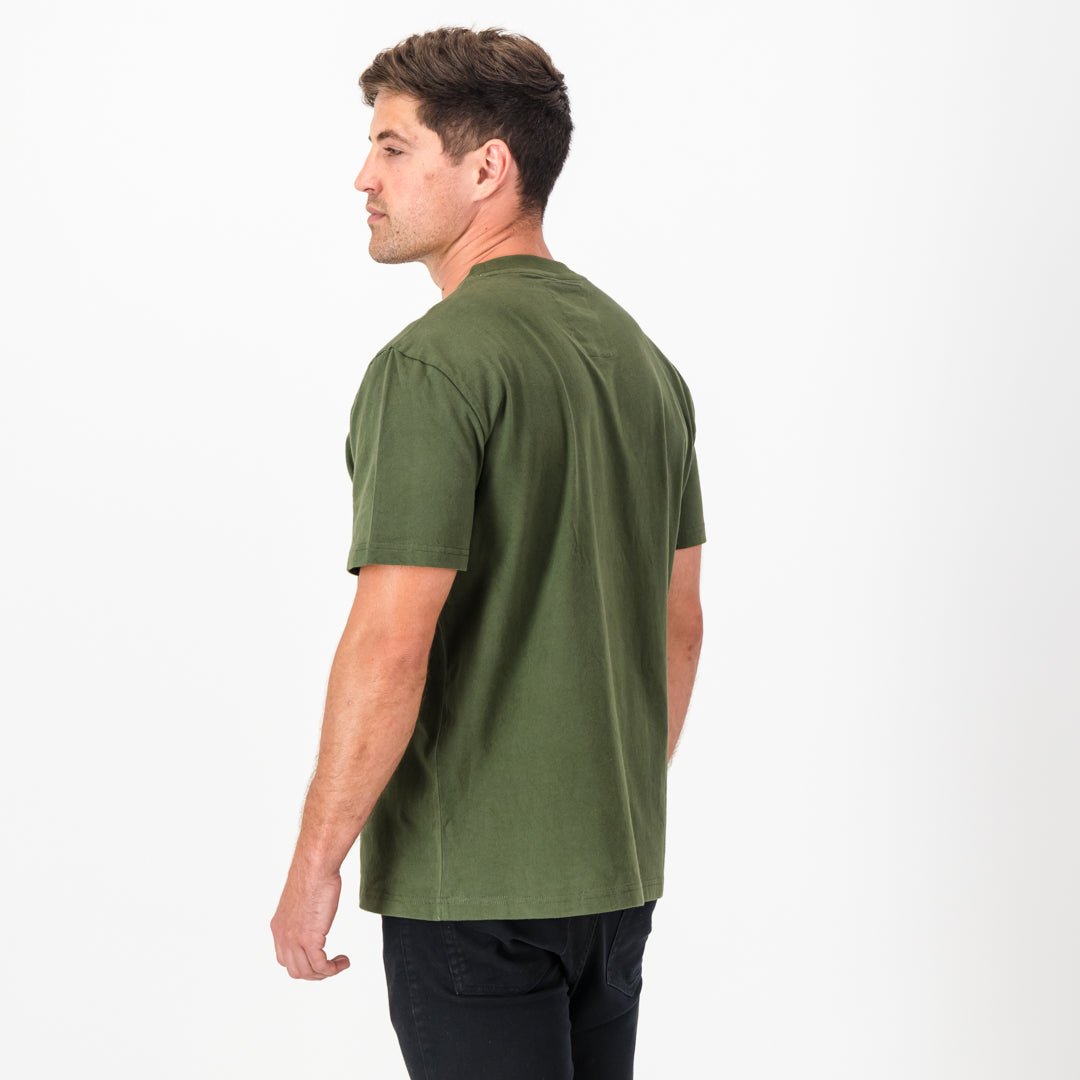 OS Stellies crew tee - millitary olive - Old School