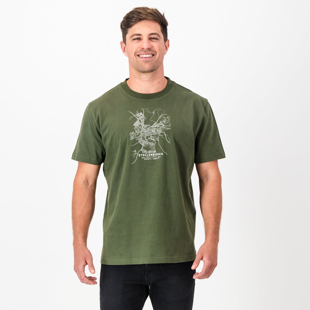 OS Stellies crew tee - millitary olive - Old School