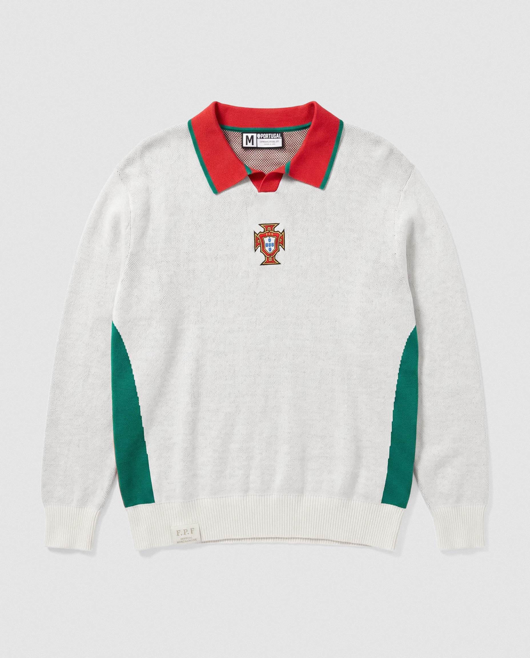 Portugal Legacy Knit LS Polo White