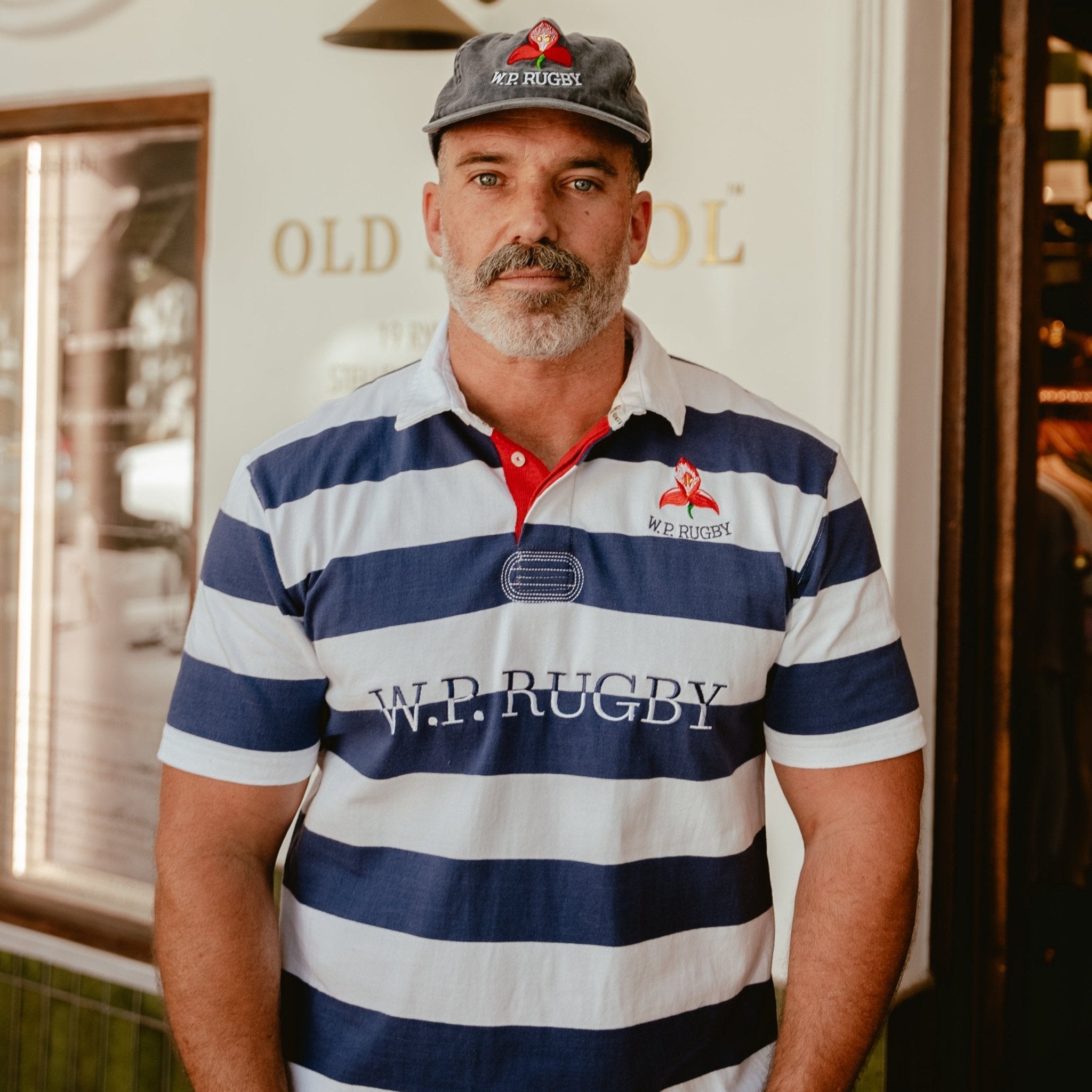Provincial WP Stripe LS Rugby Jersey - White - Old School