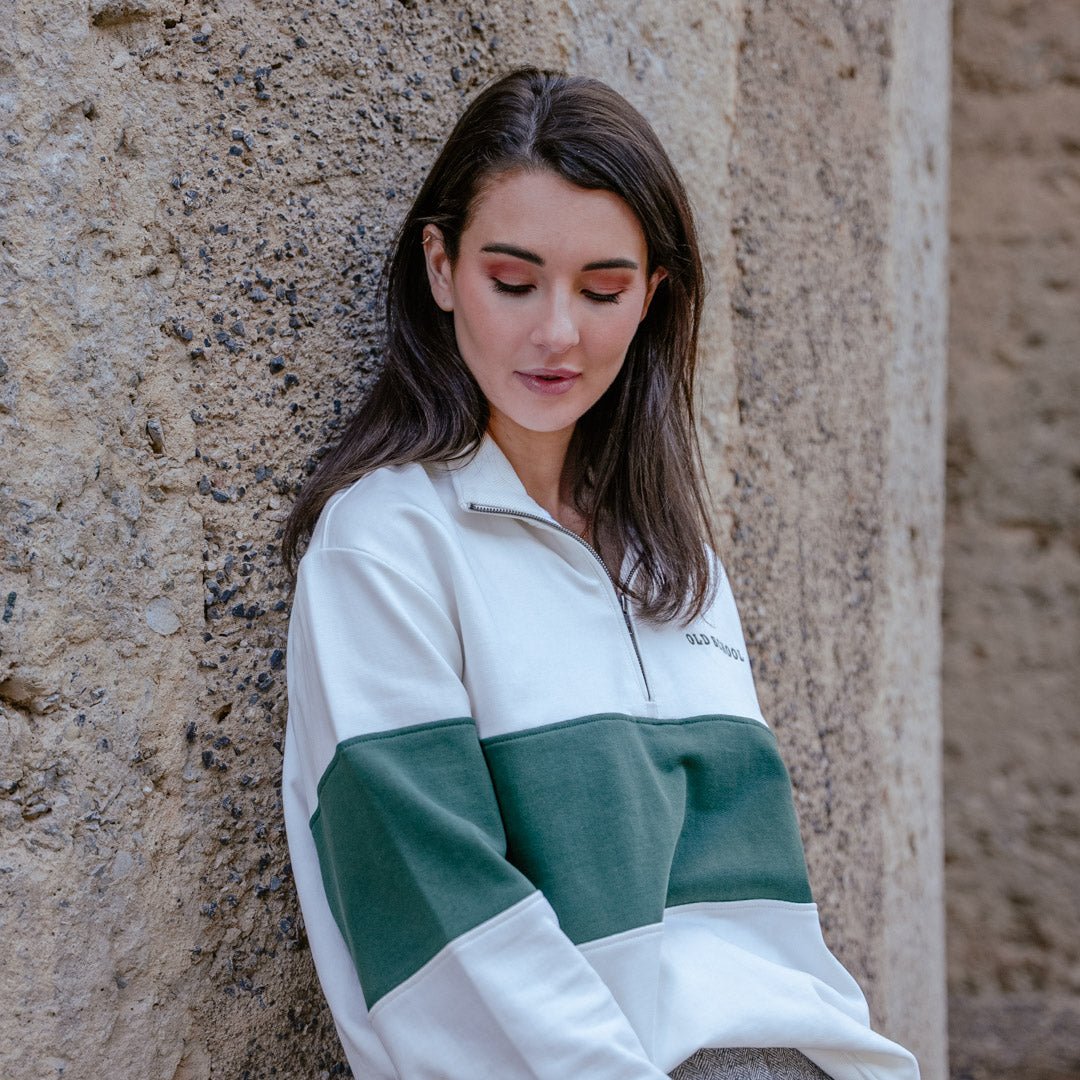 Quarter Zip Sweater Green