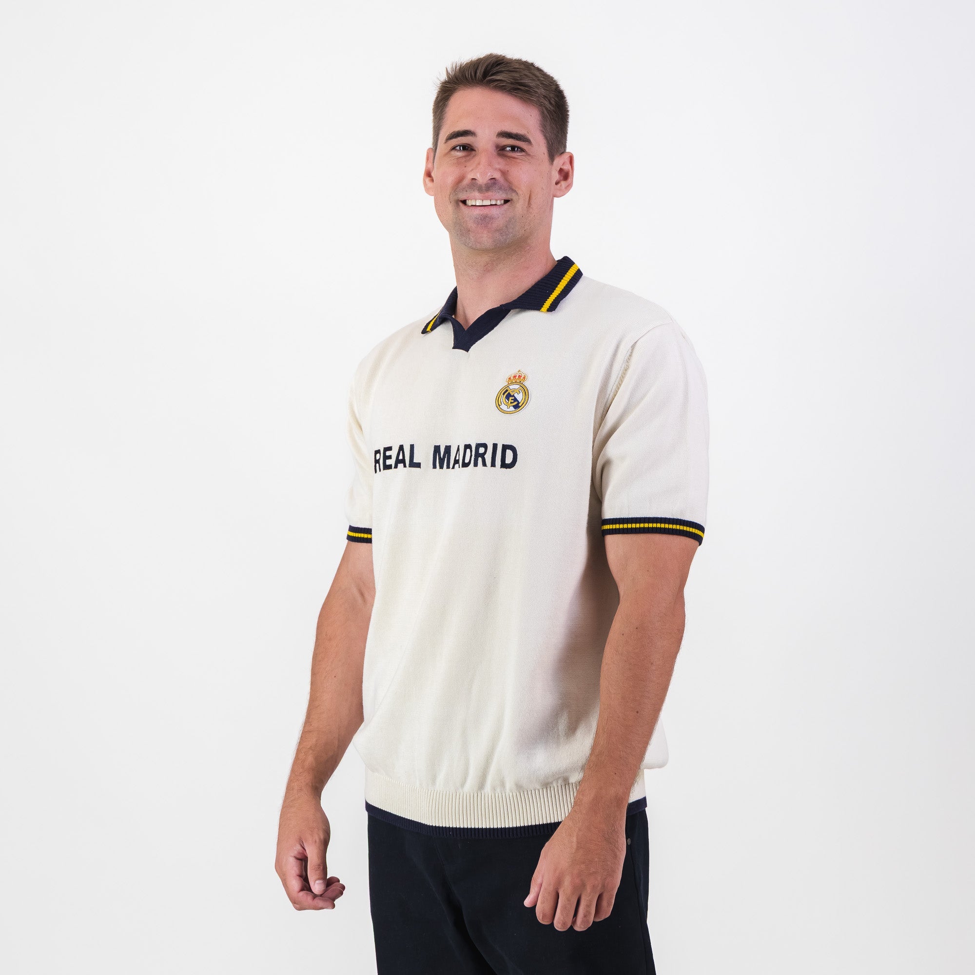 Real Madrid Classic SS Knit Jersey - Cloud Dancer - Old School