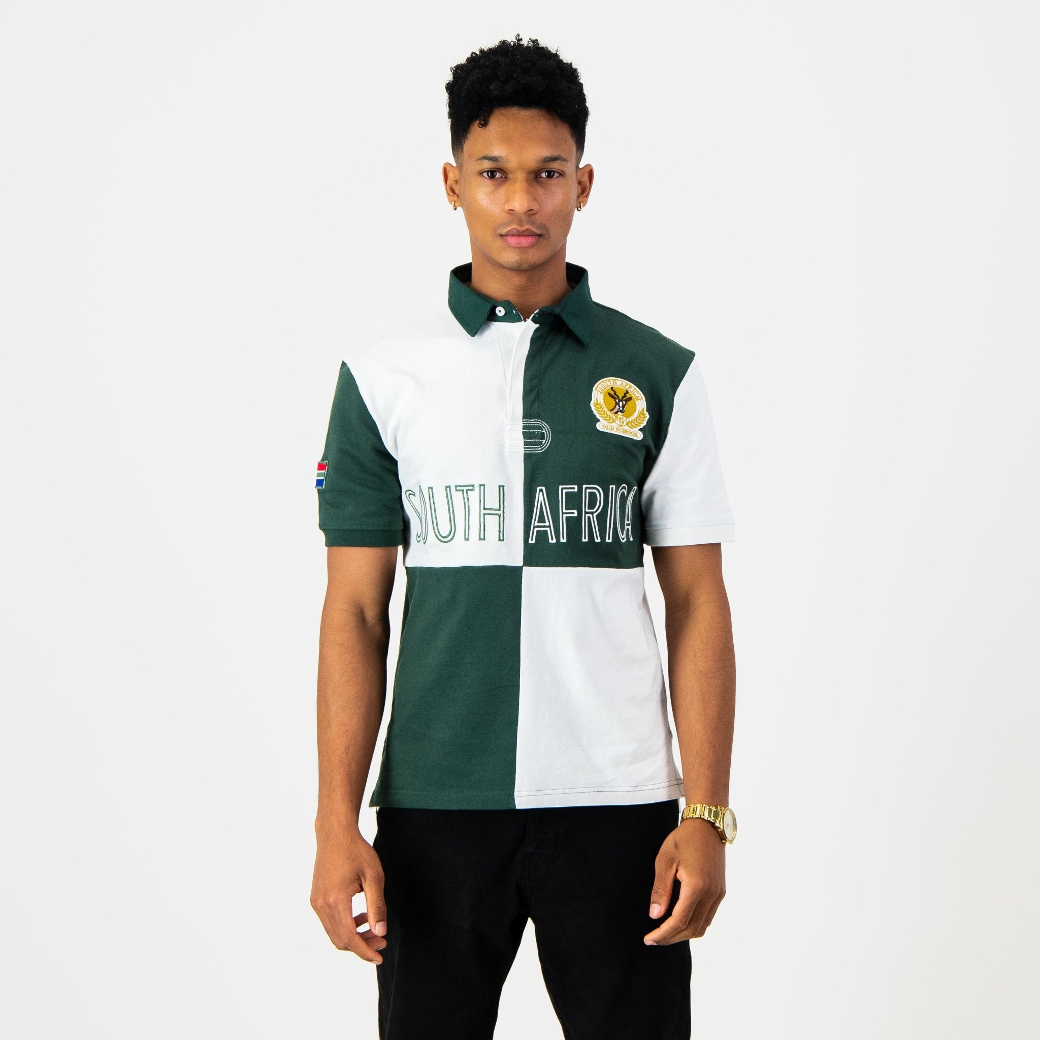 SA Supporters Short Sleeves Quarter Jersey - Old School