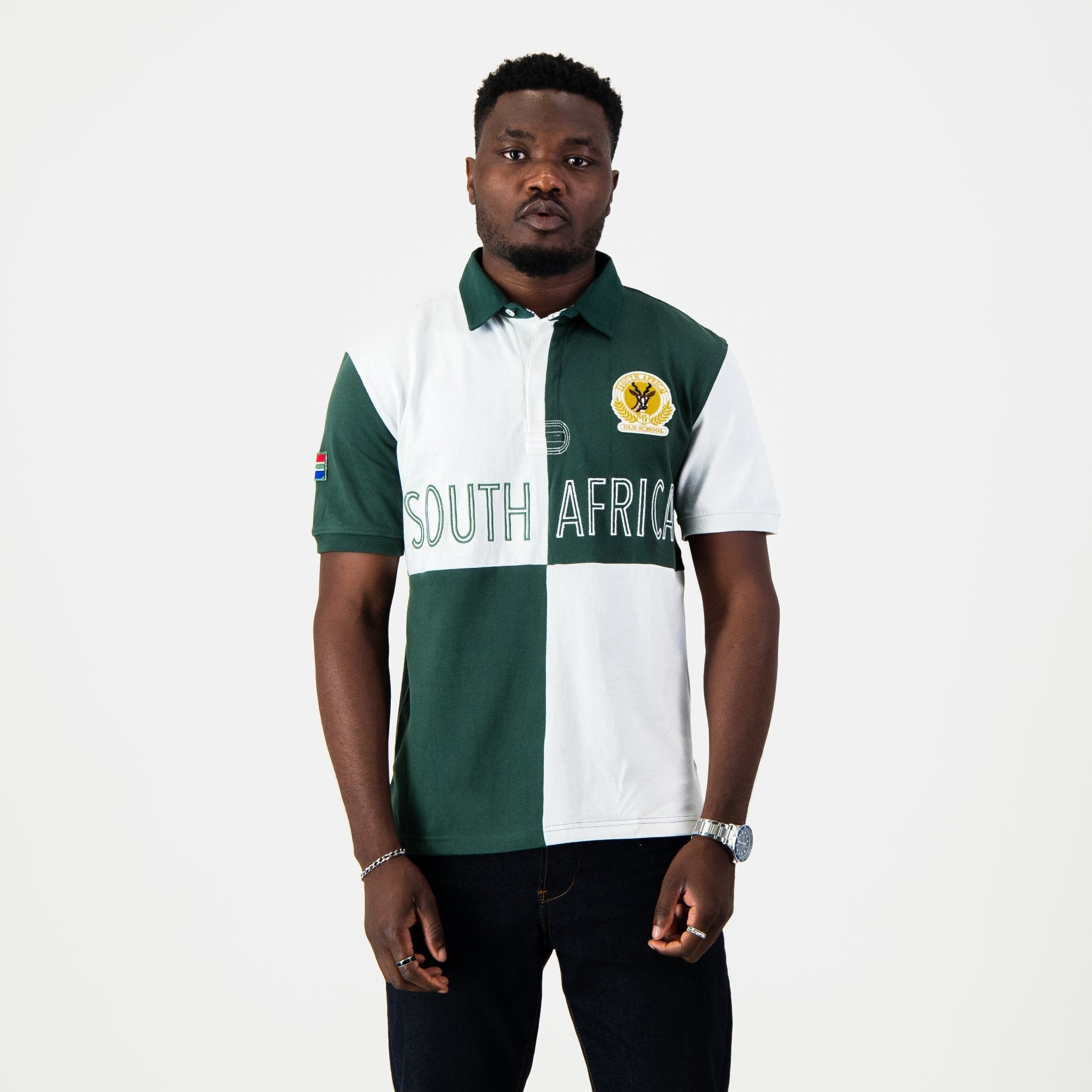 SA Supporters Short Sleeves Quarter Jersey - Old School