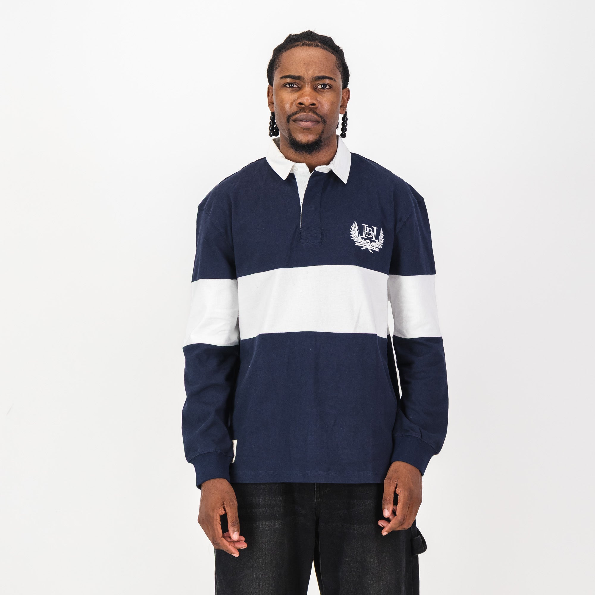 Schools Bridge House Cut & Sew LS Rugby Jersey - Navy - Old School