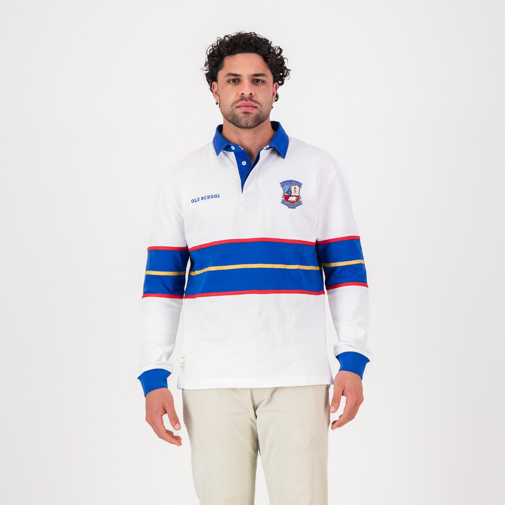 Schools Goudveld Hoerskool LS Rugby Jersey - White - Old School