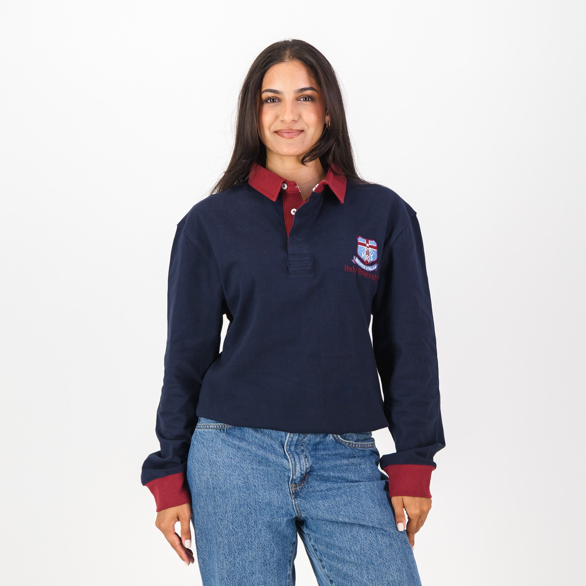 Schools Holy Rosary School LS Rugby Jersey - Navy - Old School