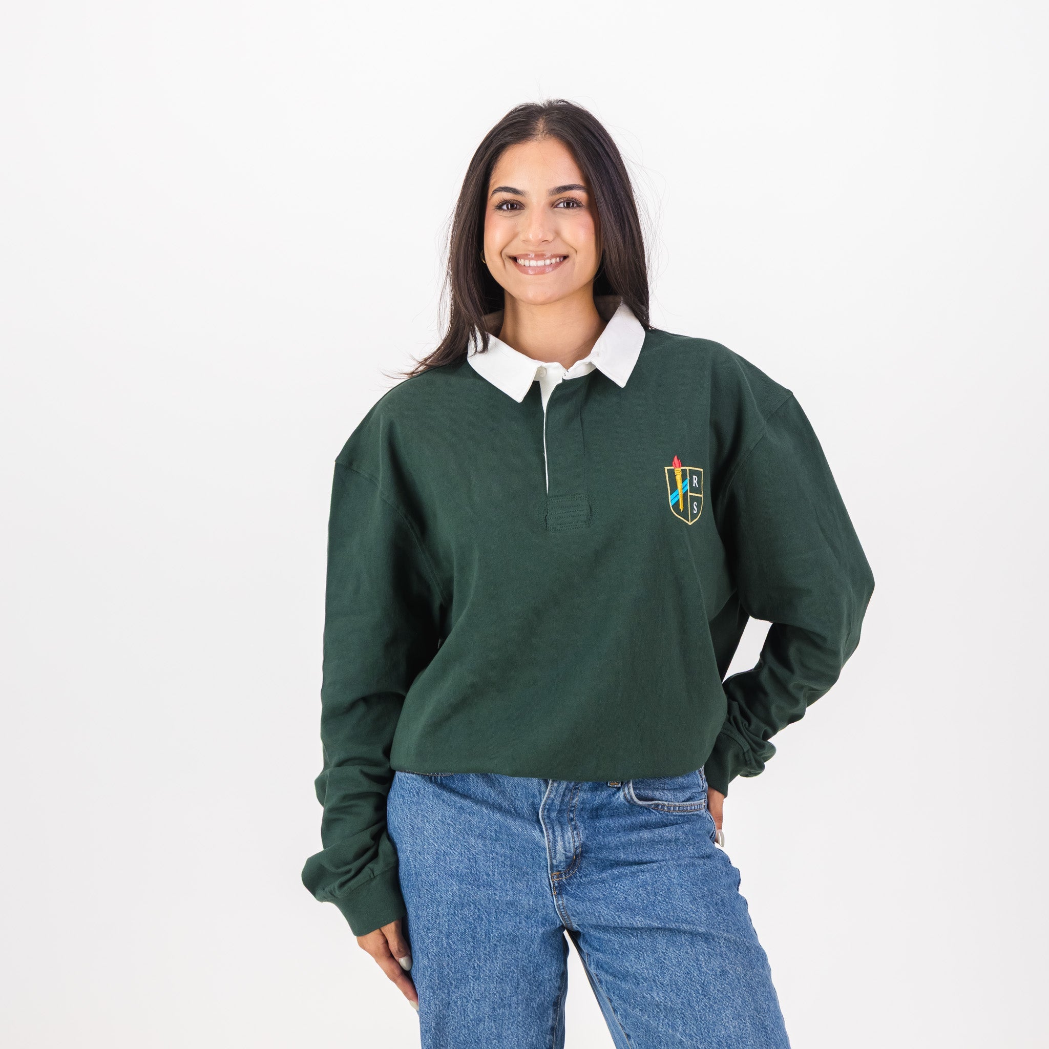 Schools Rivonia Primary School LS Rugby Jersey - OS Green - Old School